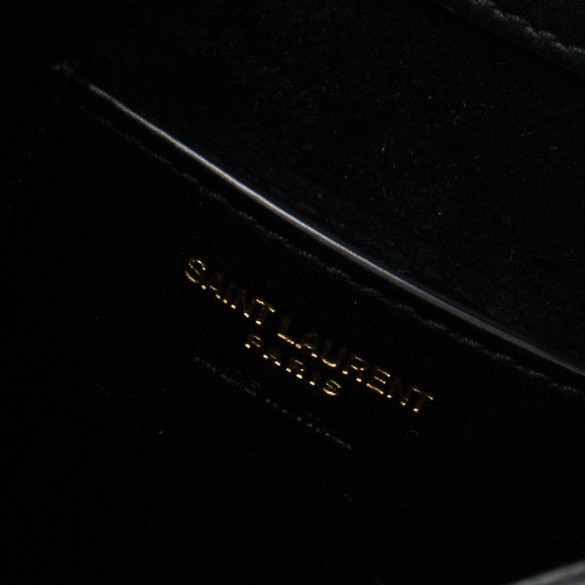 SAINT LAURENT - Sac à bandoulière 5 à 7 Vertical Saint Laurent en cuir noir