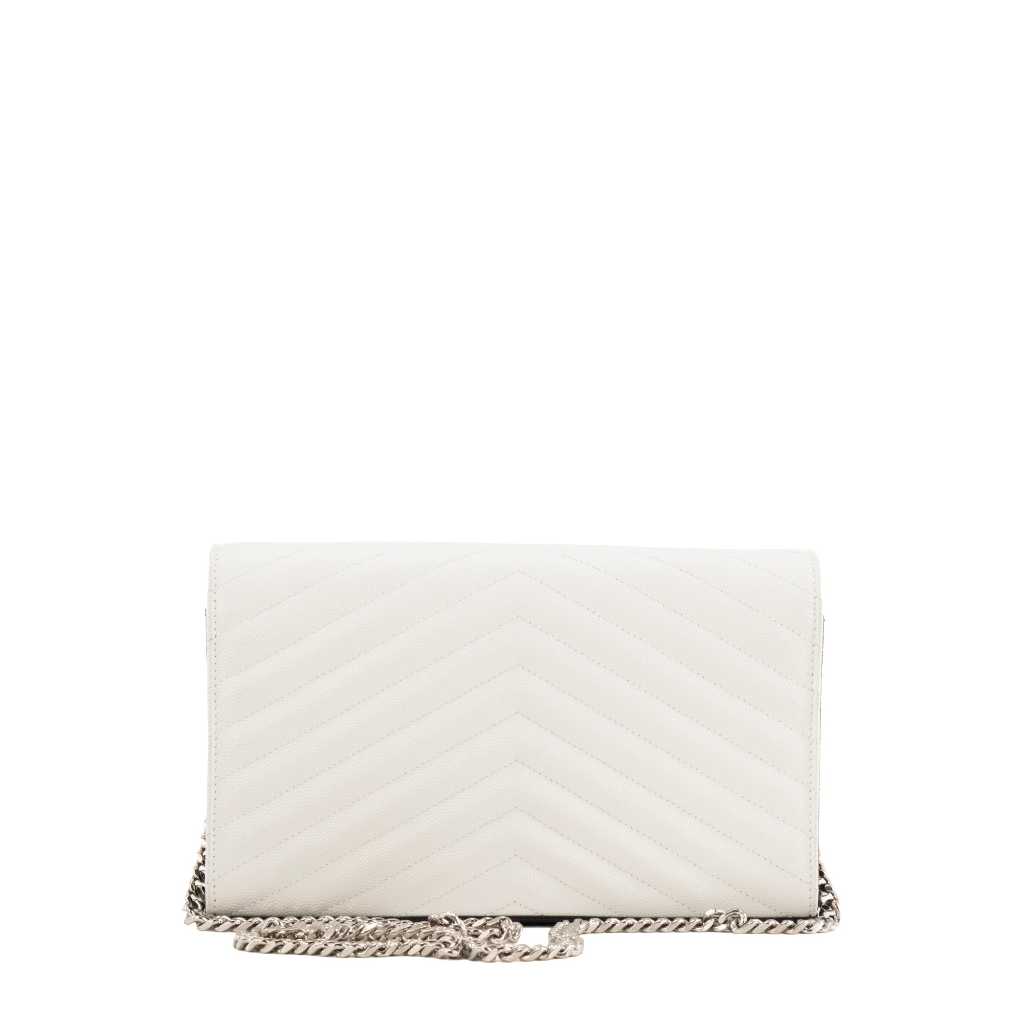 SAINT LAURENT - Sac à bandoulière Cassandre Saint Laurent en cuir bicolore noir et blanc
