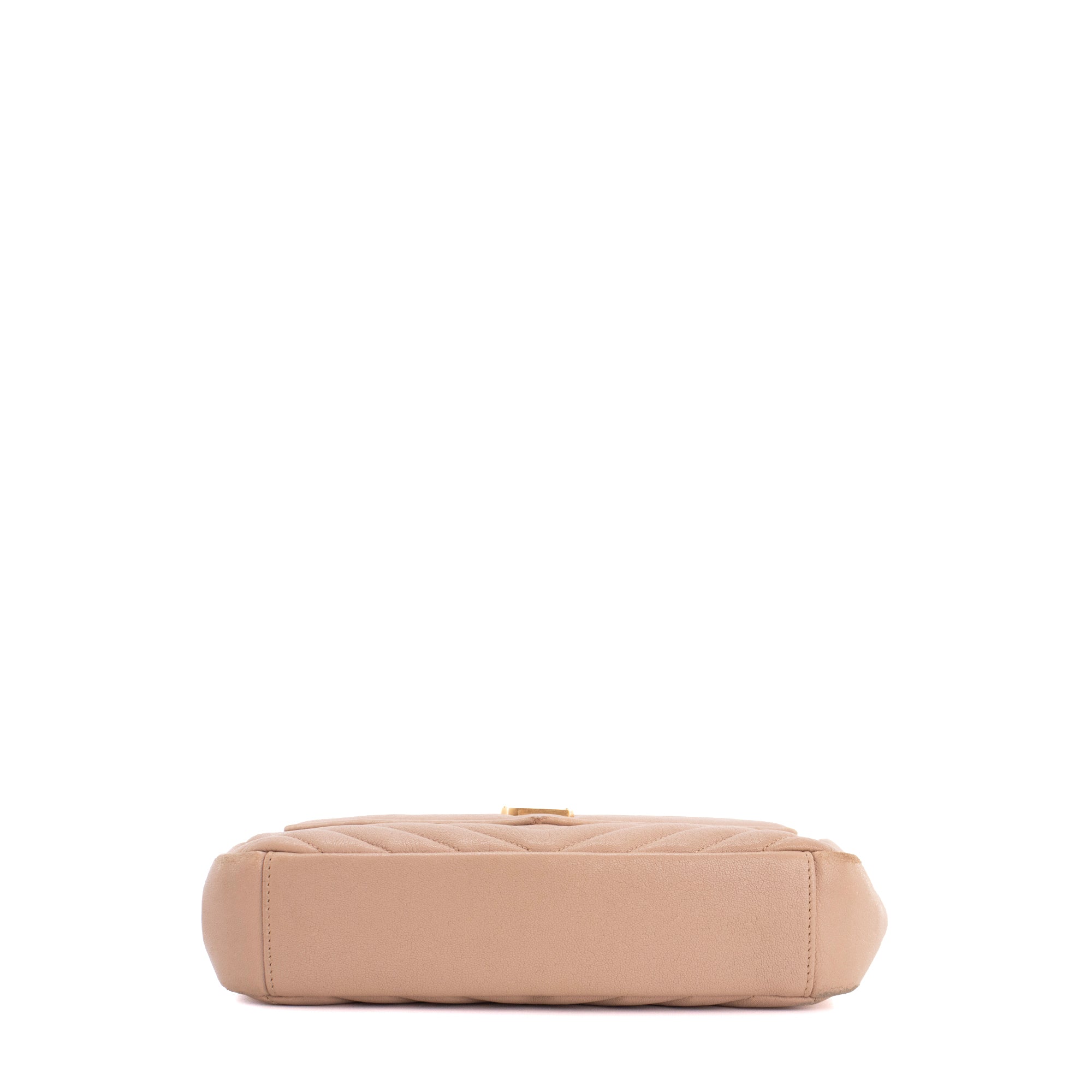 SAINT LAURENT - Sac à bandoulière Collège Saint Laurent en cuir grainé beige