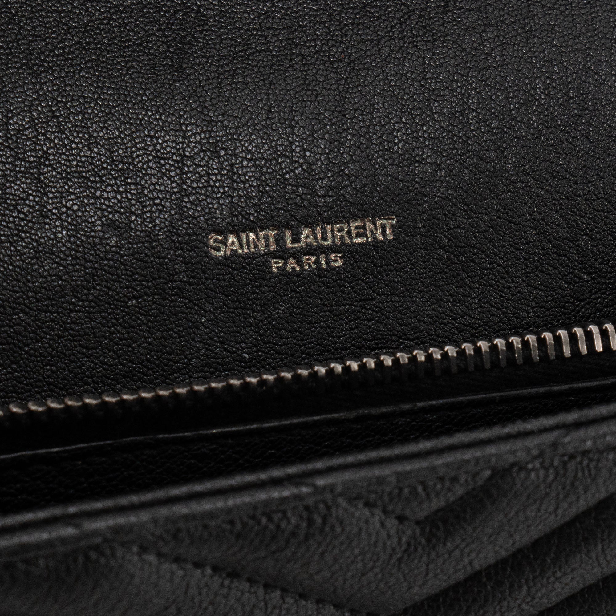 SAINT LAURENT - Sac à bandoulière Collège Saint Laurent en cuir grainé noir