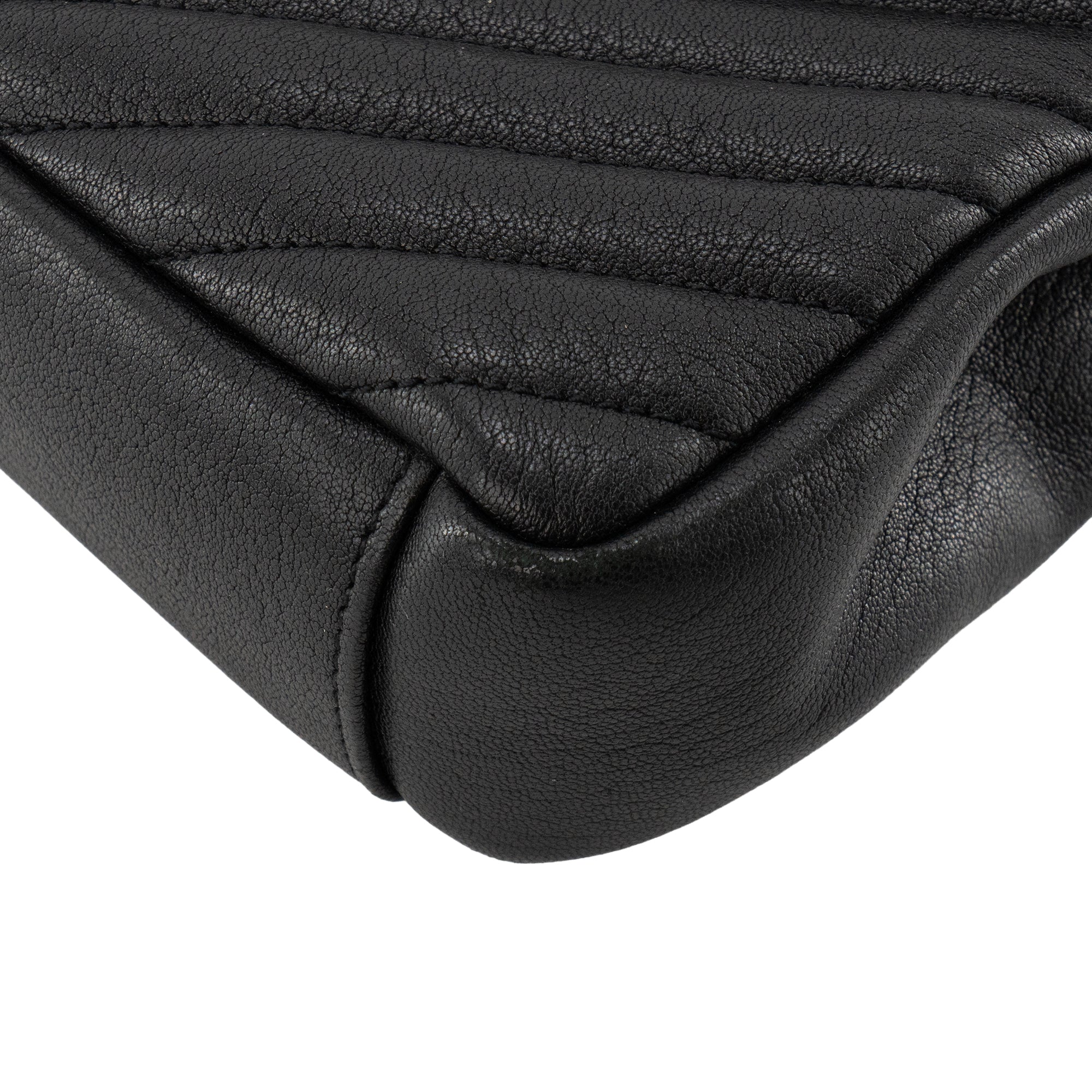 SAINT LAURENT - Sac à bandoulière Collège Saint Laurent en cuir grainé noir