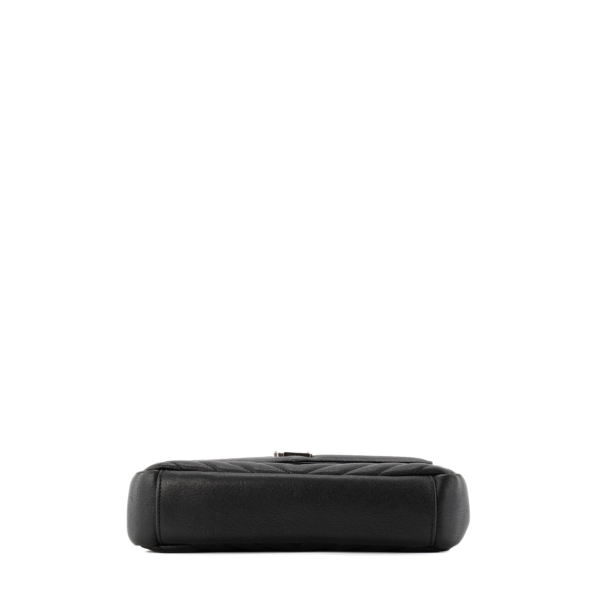 SAINT LAURENT - Sac à bandoulière Collège Saint Laurent en cuir grainé noir