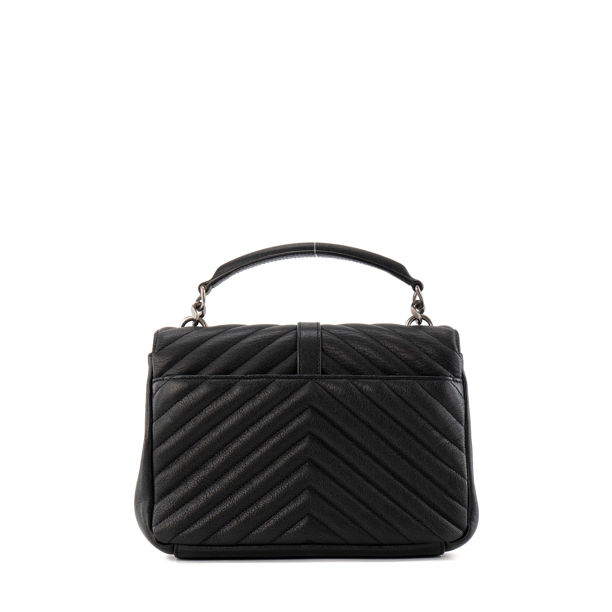 SAINT LAURENT - Sac à bandoulière Collège Saint Laurent en cuir grainé noir