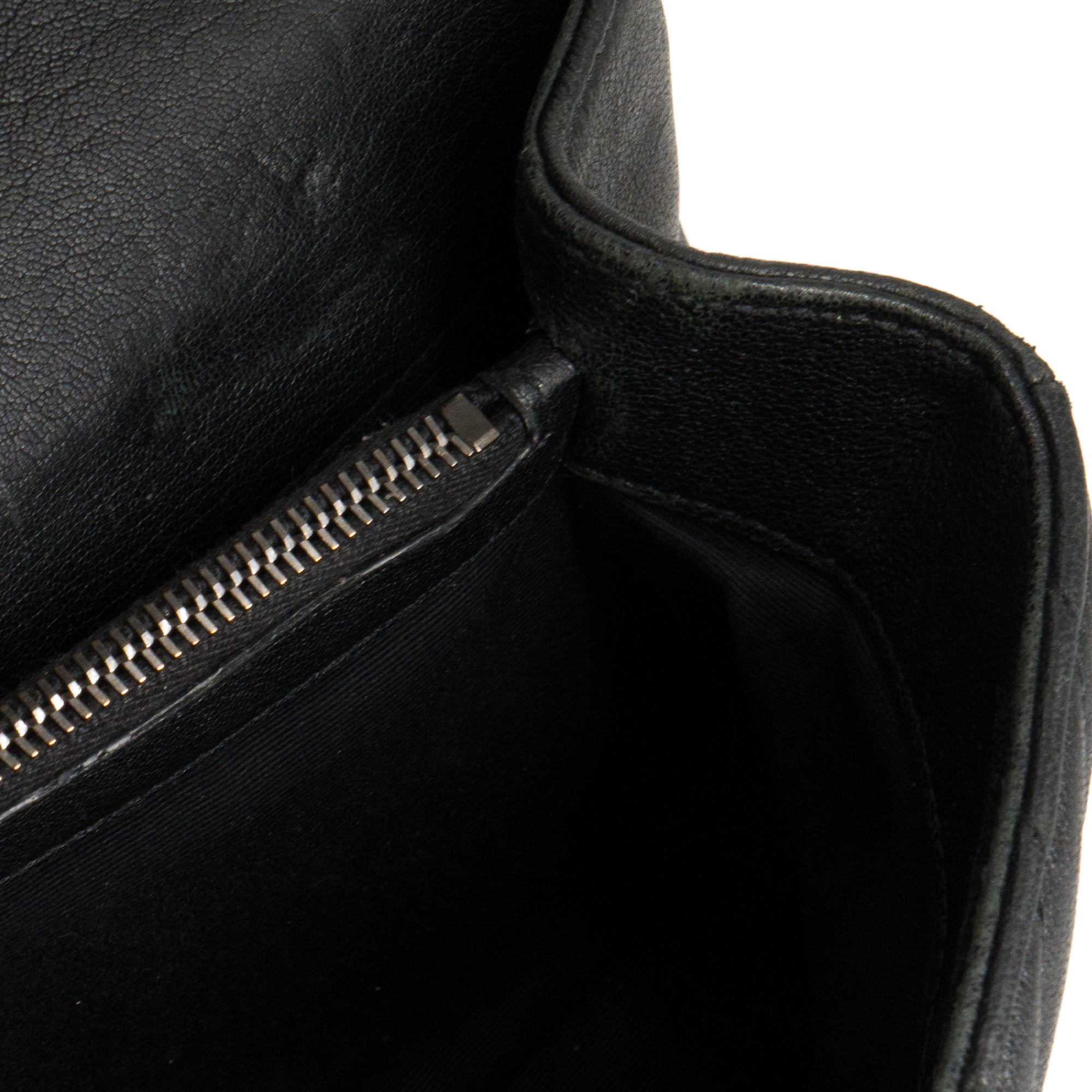 SAINT LAURENT - Sac à bandoulière Collège Saint Laurent en cuir grainé noir
