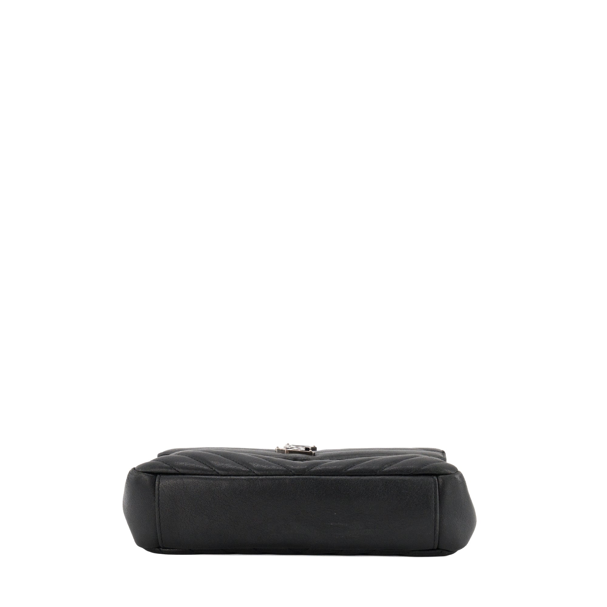 SAINT LAURENT - Sac à bandoulière Collège Saint Laurent en cuir grainé noir
