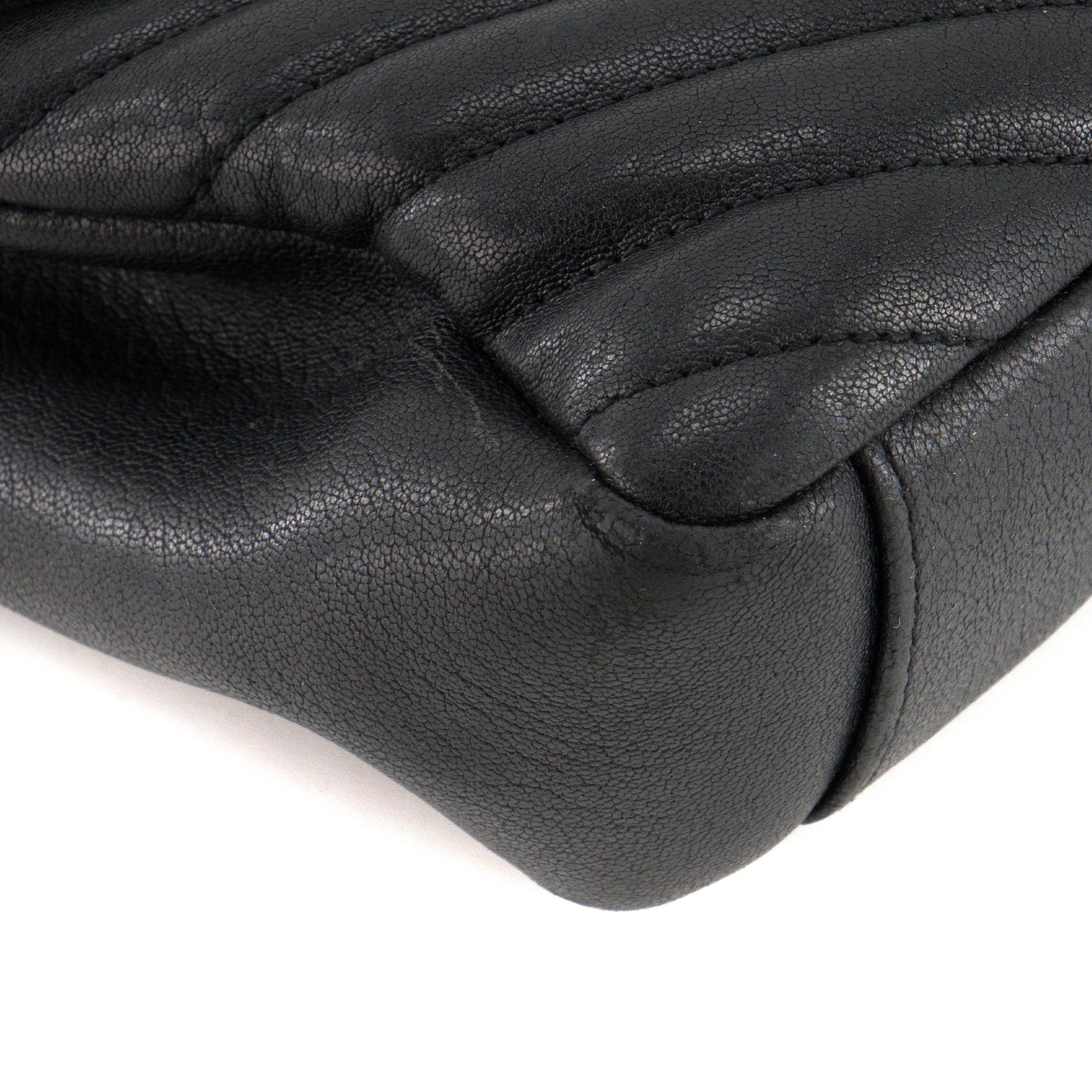SAINT LAURENT - Sac à bandoulière Collège Saint Laurent en cuir grainé noir