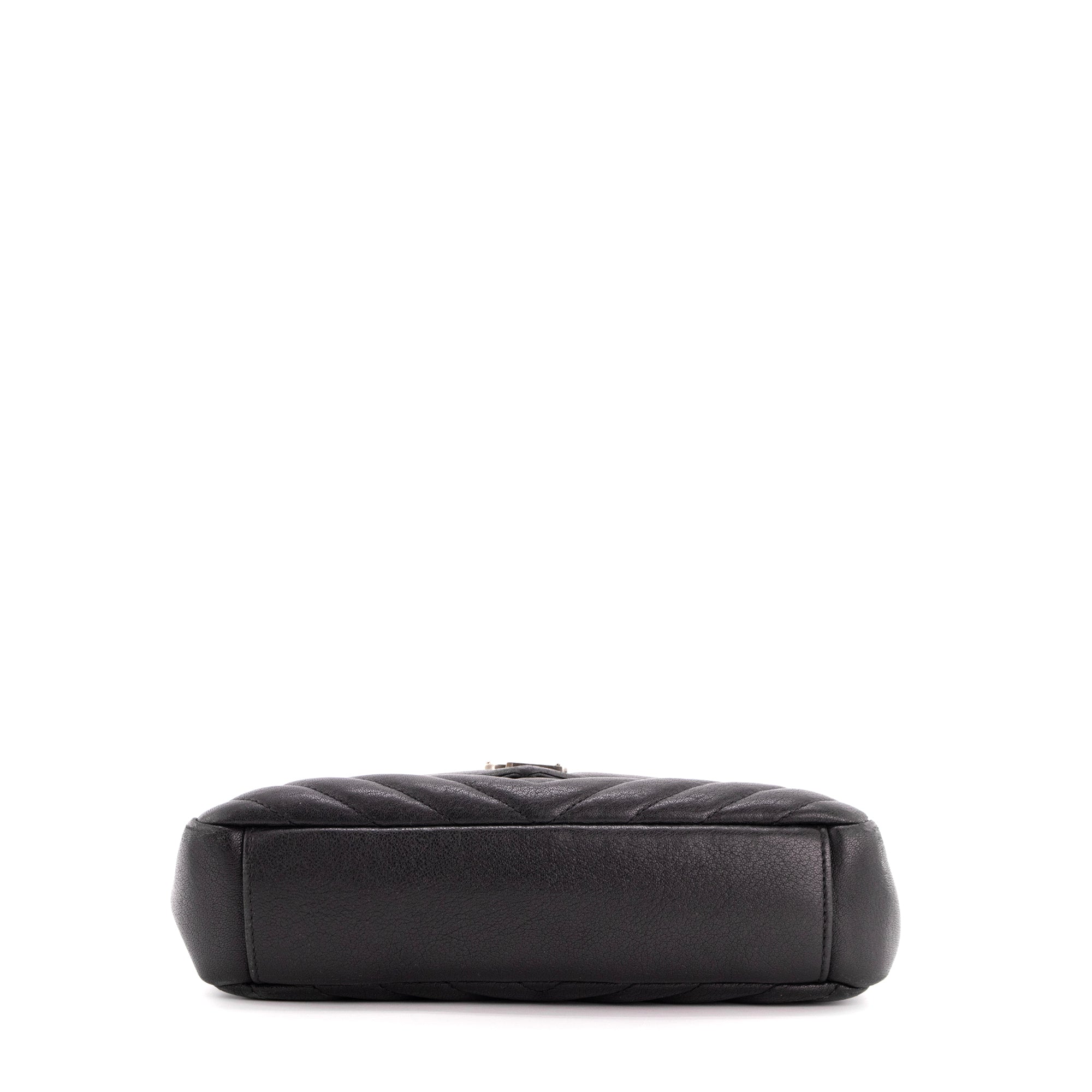 SAINT LAURENT - Sac à bandoulière Collège Saint Laurent en cuir grainé noir