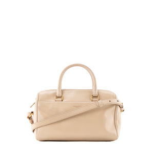 SAINT LAURENT - Sac à bandoulière Duffle Saint Laurent en cuir lisse beige