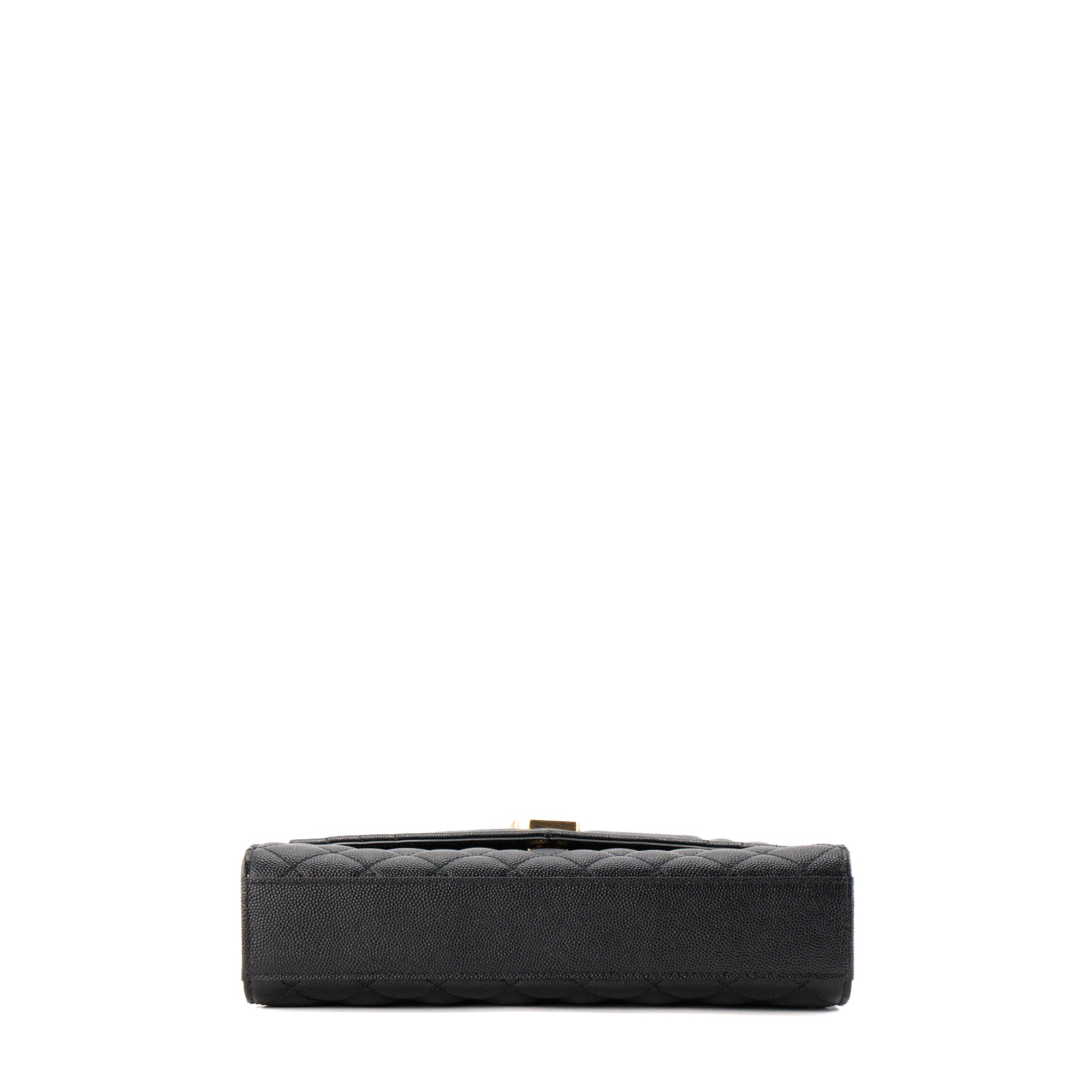 SAINT LAURENT - Sac à bandoulière Envelope Medium Saint Laurent en cuir grainé noir