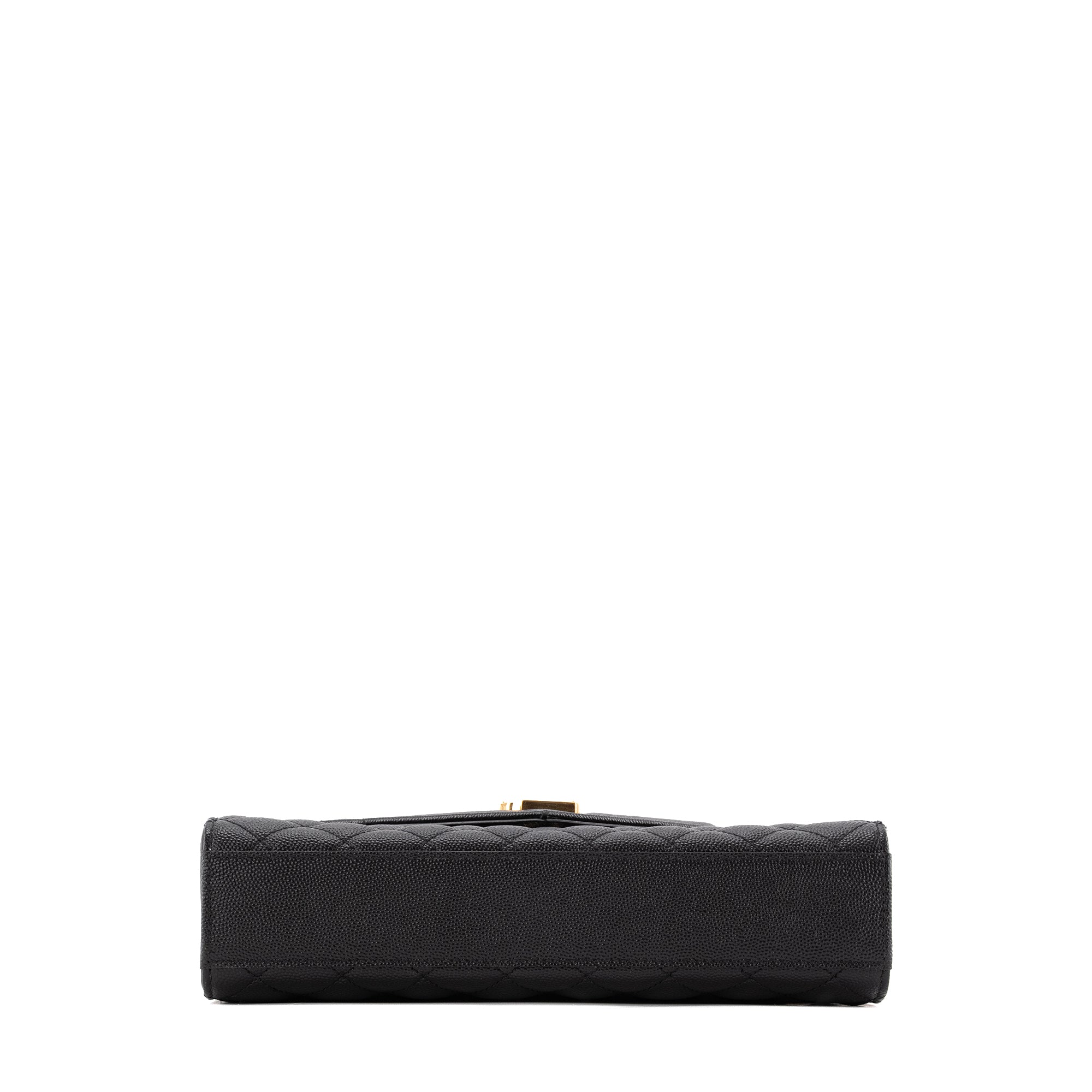 SAINT LAURENT - Sac à bandoulière Envelope medium Saint Laurent en cuir grainé noir