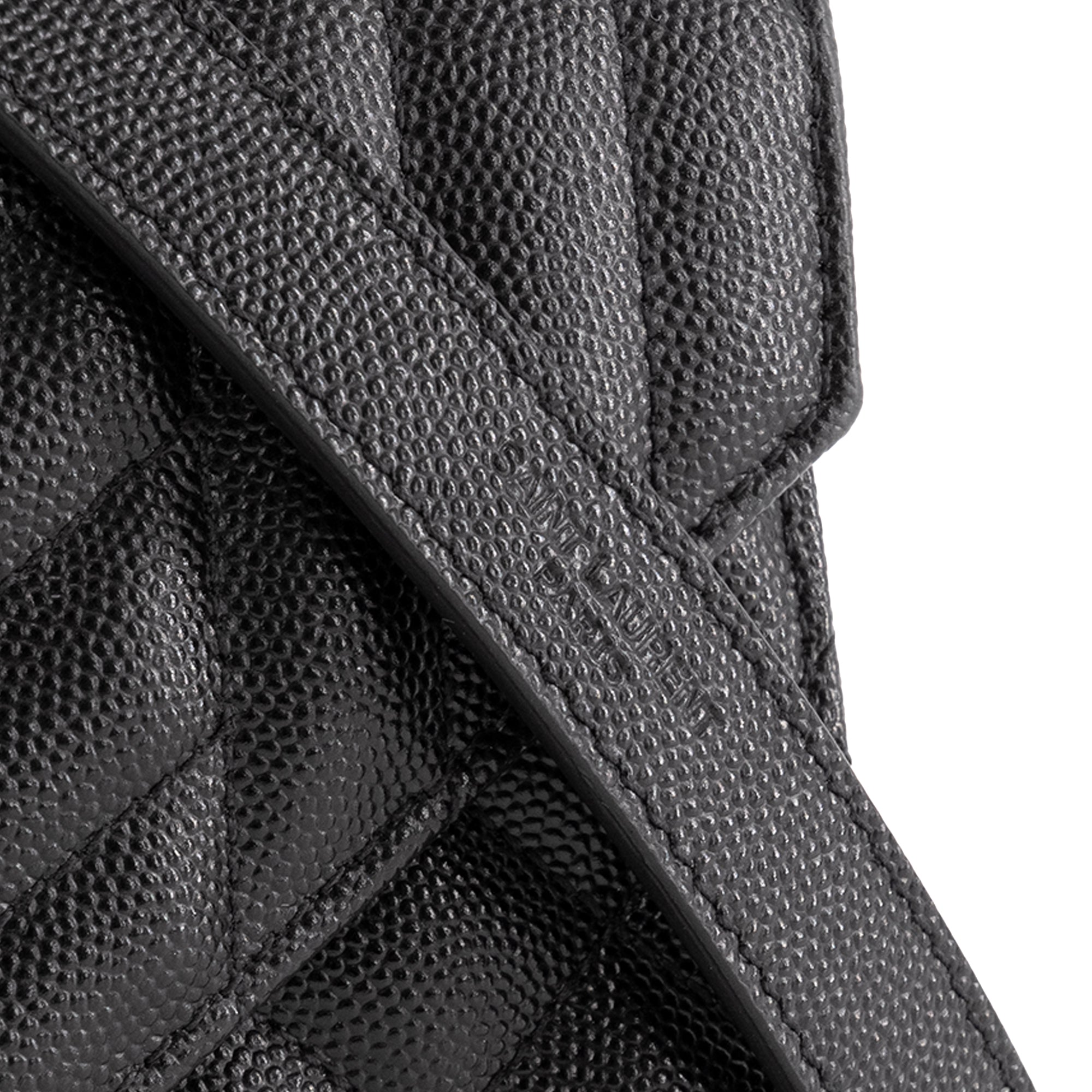 SAINT LAURENT - Sac à bandoulière Envelope small Saint Laurent en cuir grainé noir