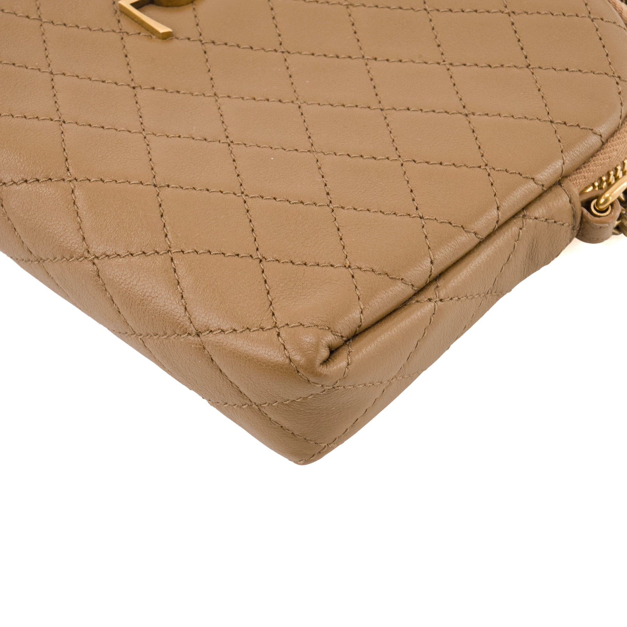 SAINT LAURENT - Sac à bandoulière Gaby Camera Saint Laurent en cuir marron