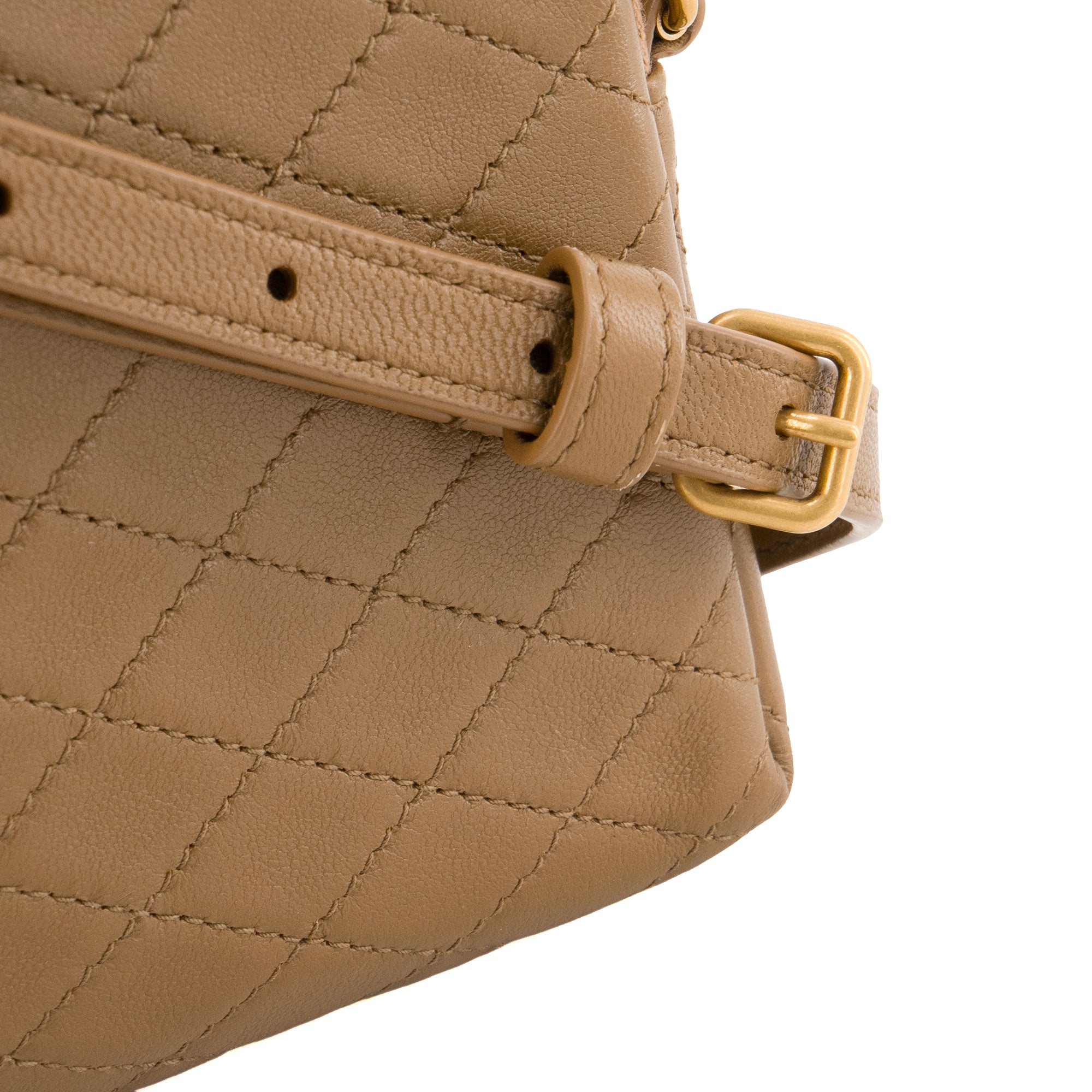 SAINT LAURENT - Sac à bandoulière Gaby Camera Saint Laurent en cuir marron