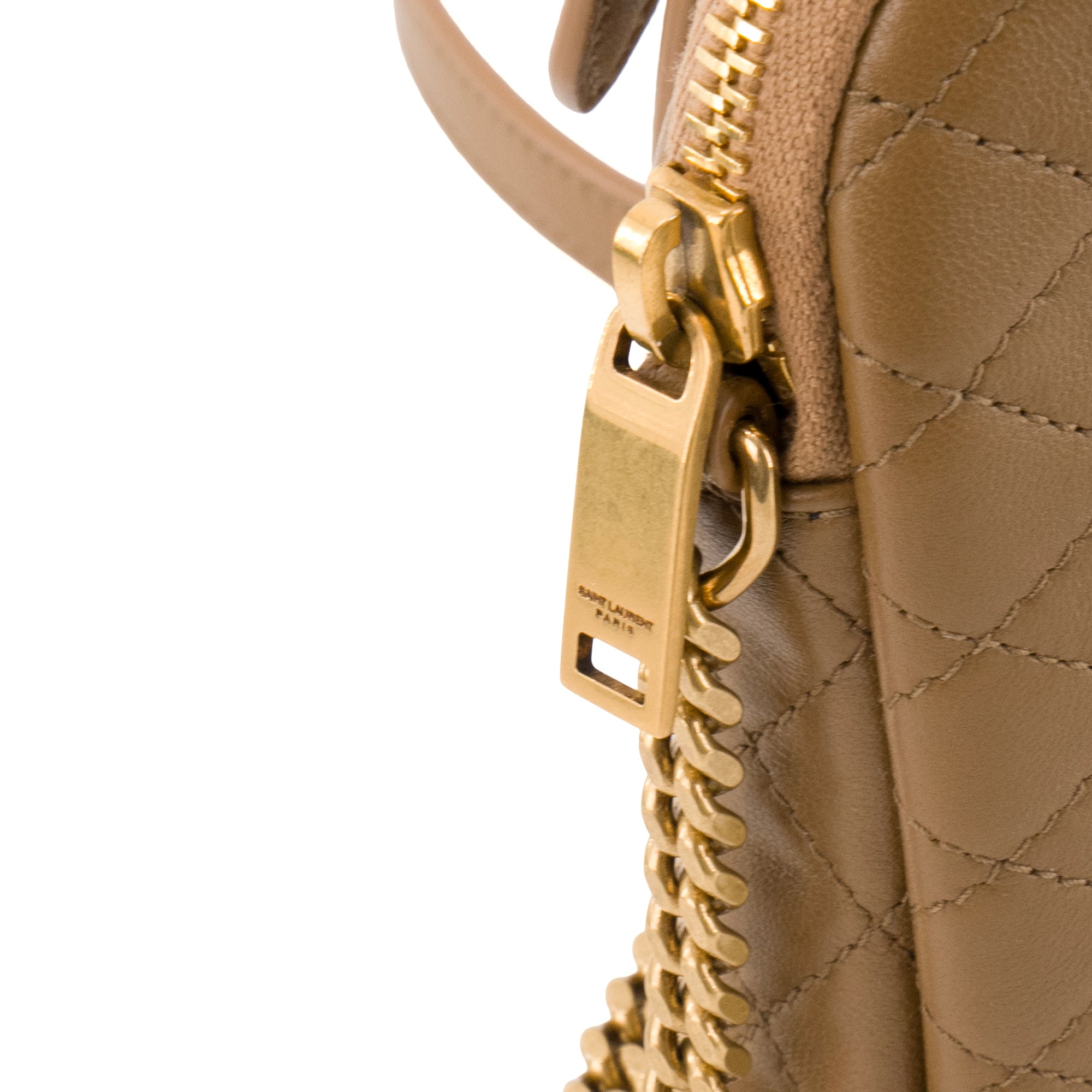 SAINT LAURENT - Sac à bandoulière Gaby Camera Saint Laurent en cuir marron