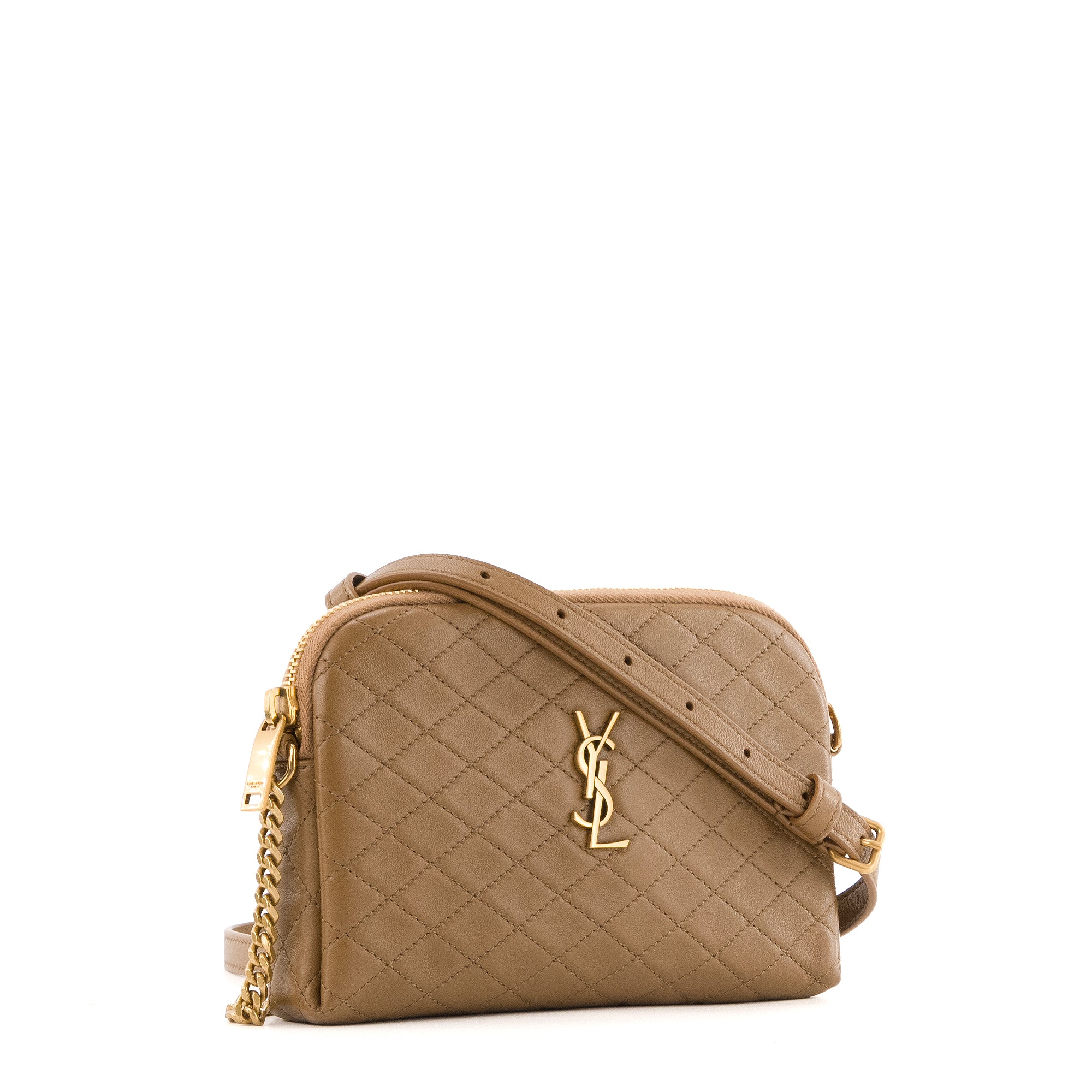 SAINT LAURENT - Sac à bandoulière Gaby Camera Saint Laurent en cuir marron