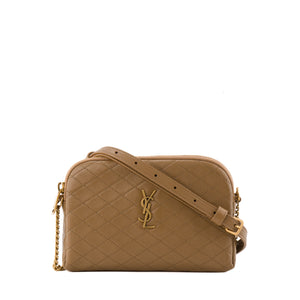 SAINT LAURENT - Sac à bandoulière Gaby Camera Saint Laurent en cuir marron