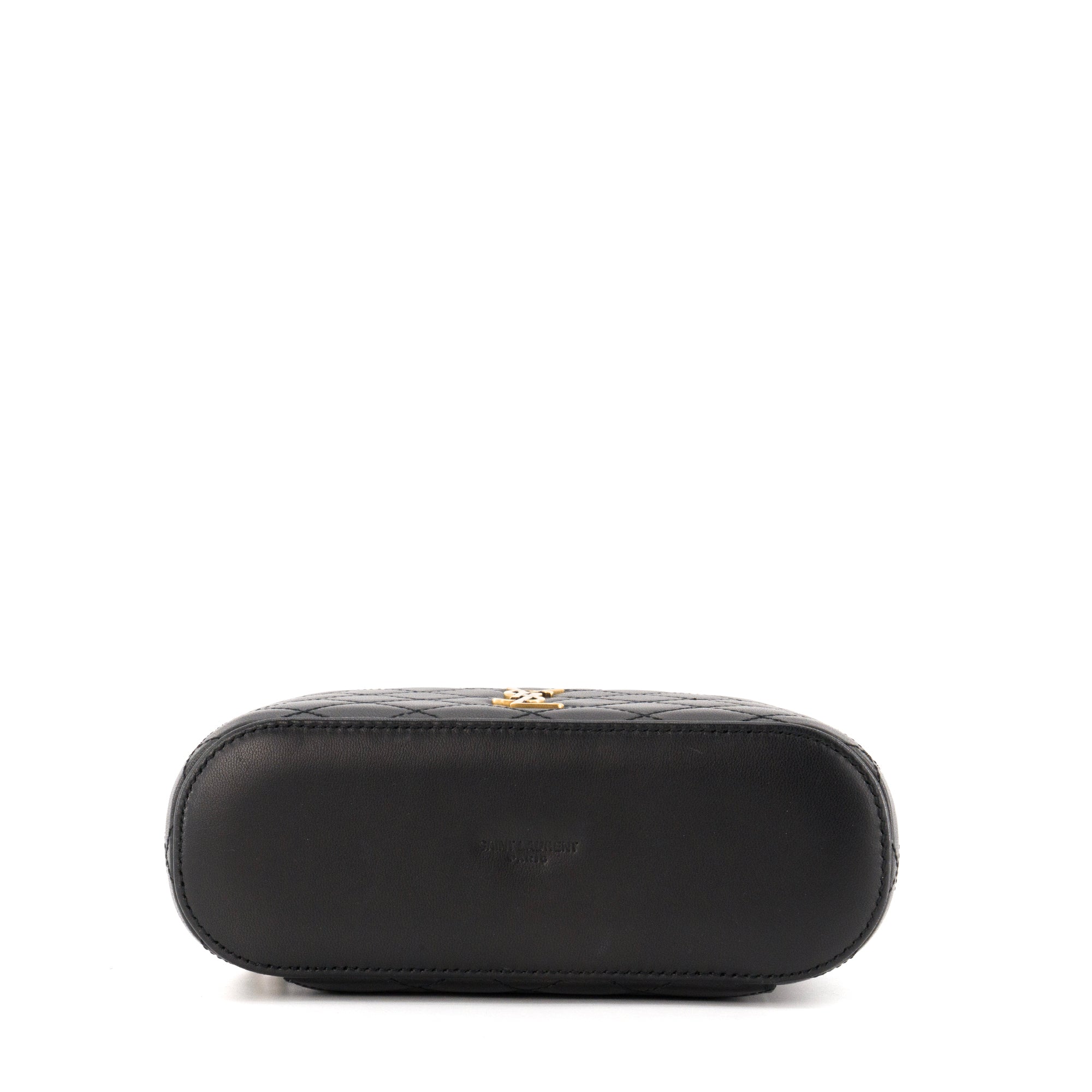 SAINT LAURENT - Sac à bandoulière Gaby Vanity MM Saint Laurent en cuir lisse noir