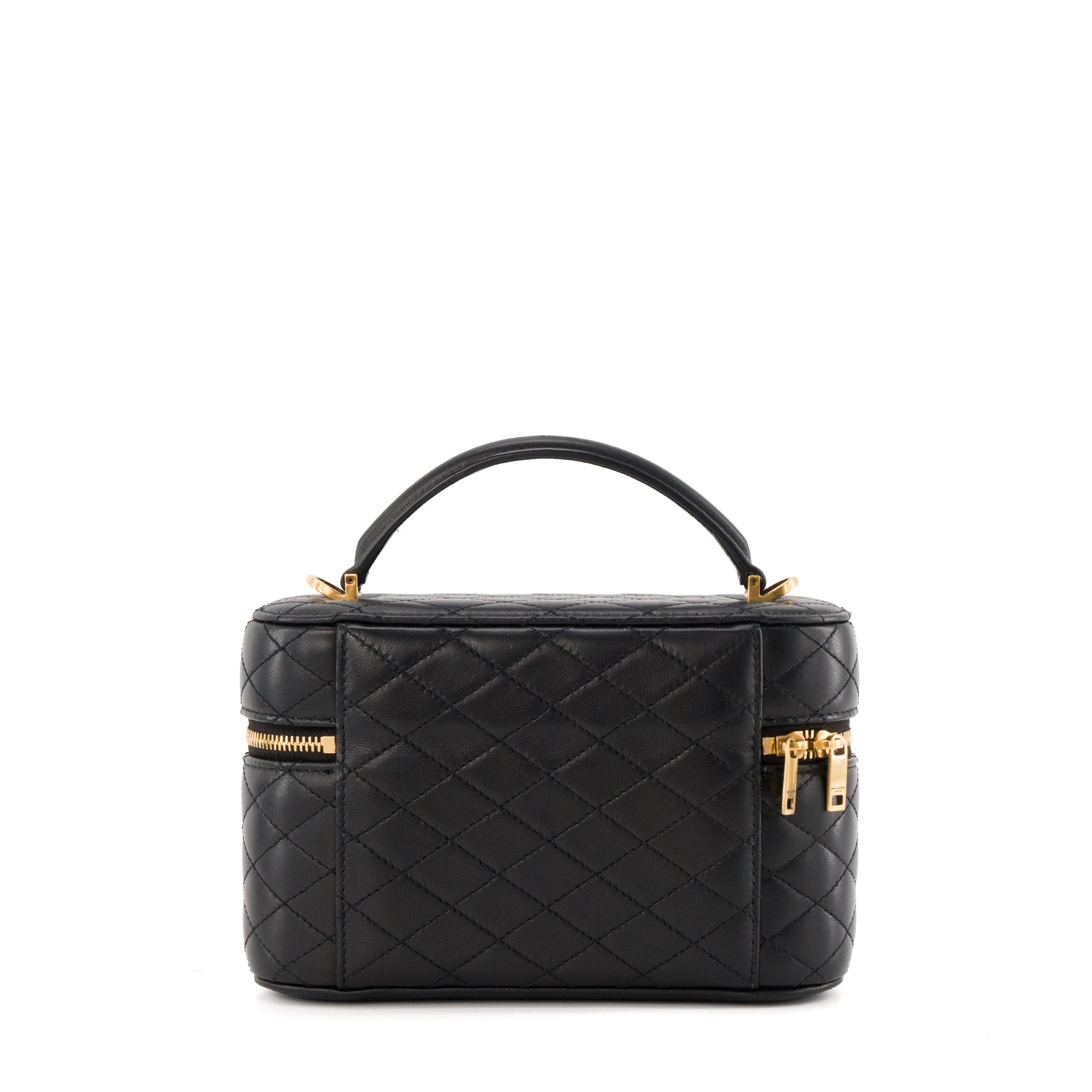 SAINT LAURENT - Sac à bandoulière Gaby Vanity MM Saint Laurent en cuir lisse noir