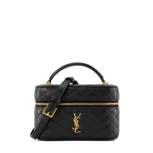 SAINT LAURENT - Sac à bandoulière Gaby Vanity MM Saint Laurent en cuir lisse noir