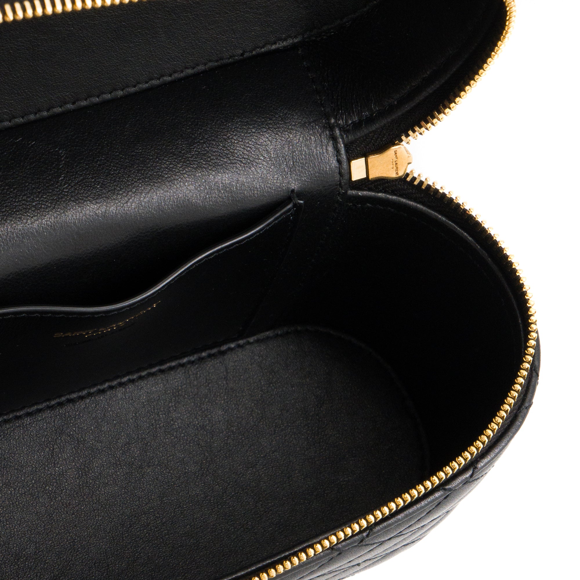 SAINT LAURENT - Sac à bandoulière Gaby Vanity MM Saint Laurent en cuir lisse noir