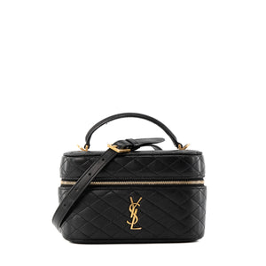 SAINT LAURENT - Sac à bandoulière Gaby Vanity MM Saint Laurent en cuir lisse noir