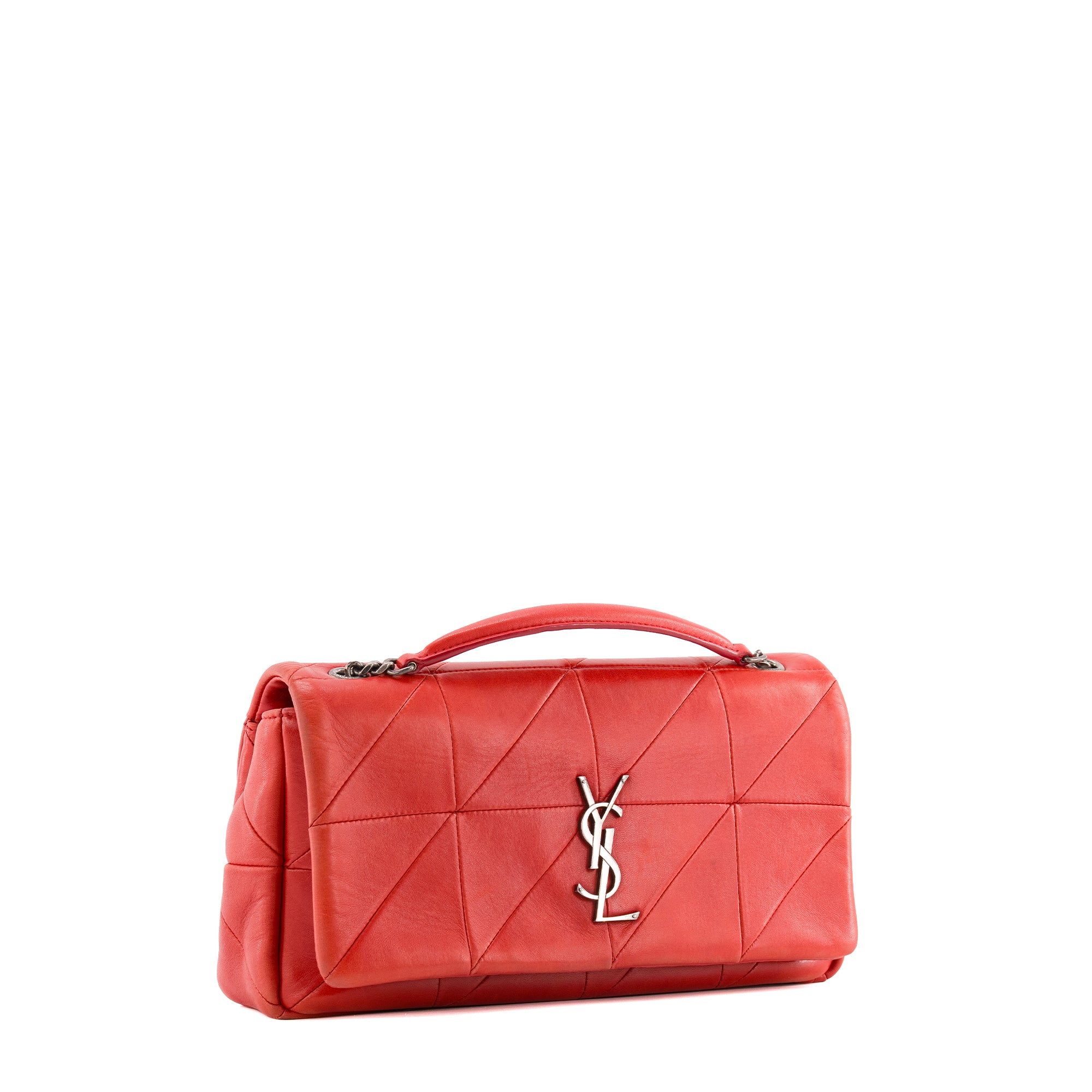 SAINT LAURENT - Sac à bandoulière Jamie medium Saint Laurent en cuir rouge
