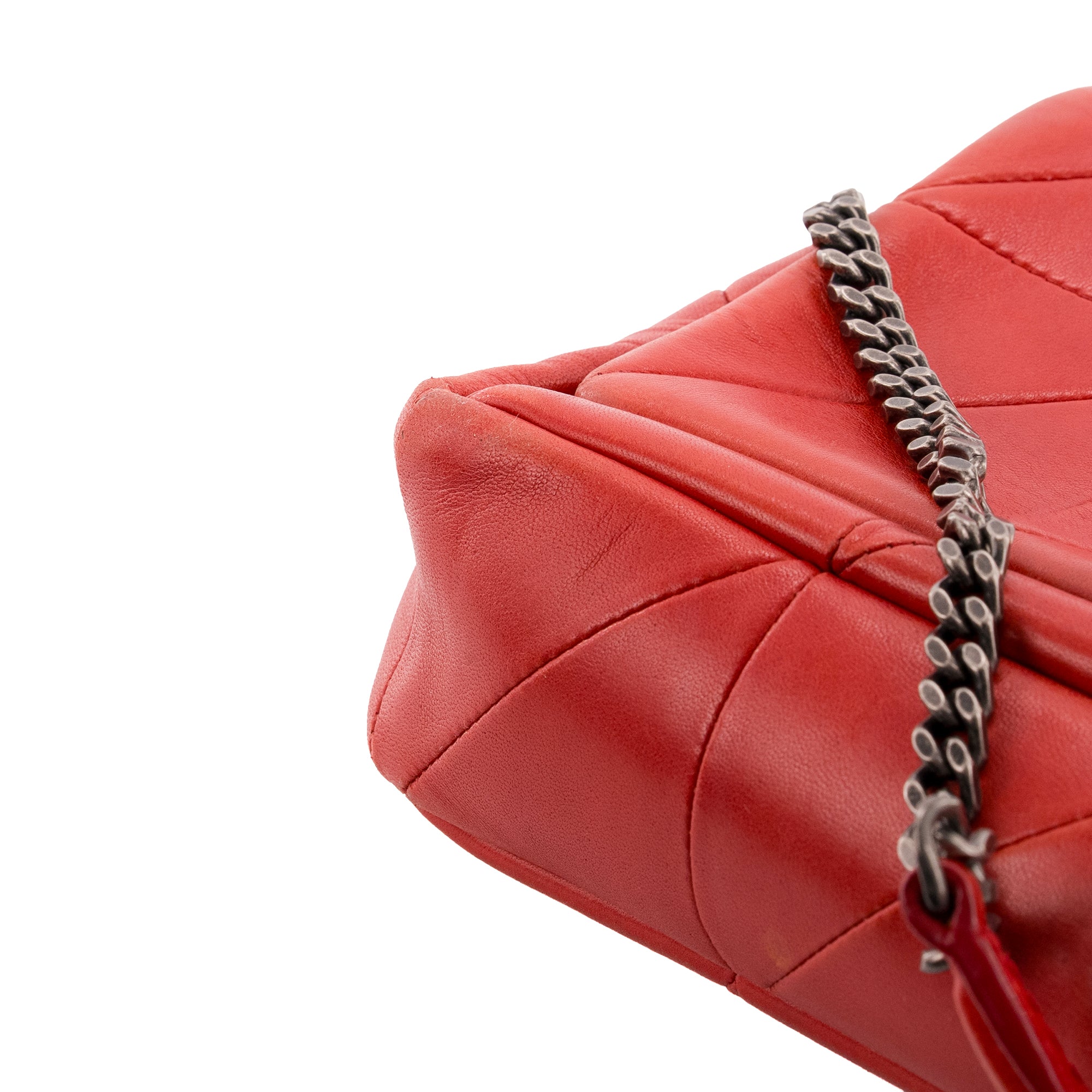 SAINT LAURENT - Sac à bandoulière Jamie medium Saint Laurent en cuir rouge