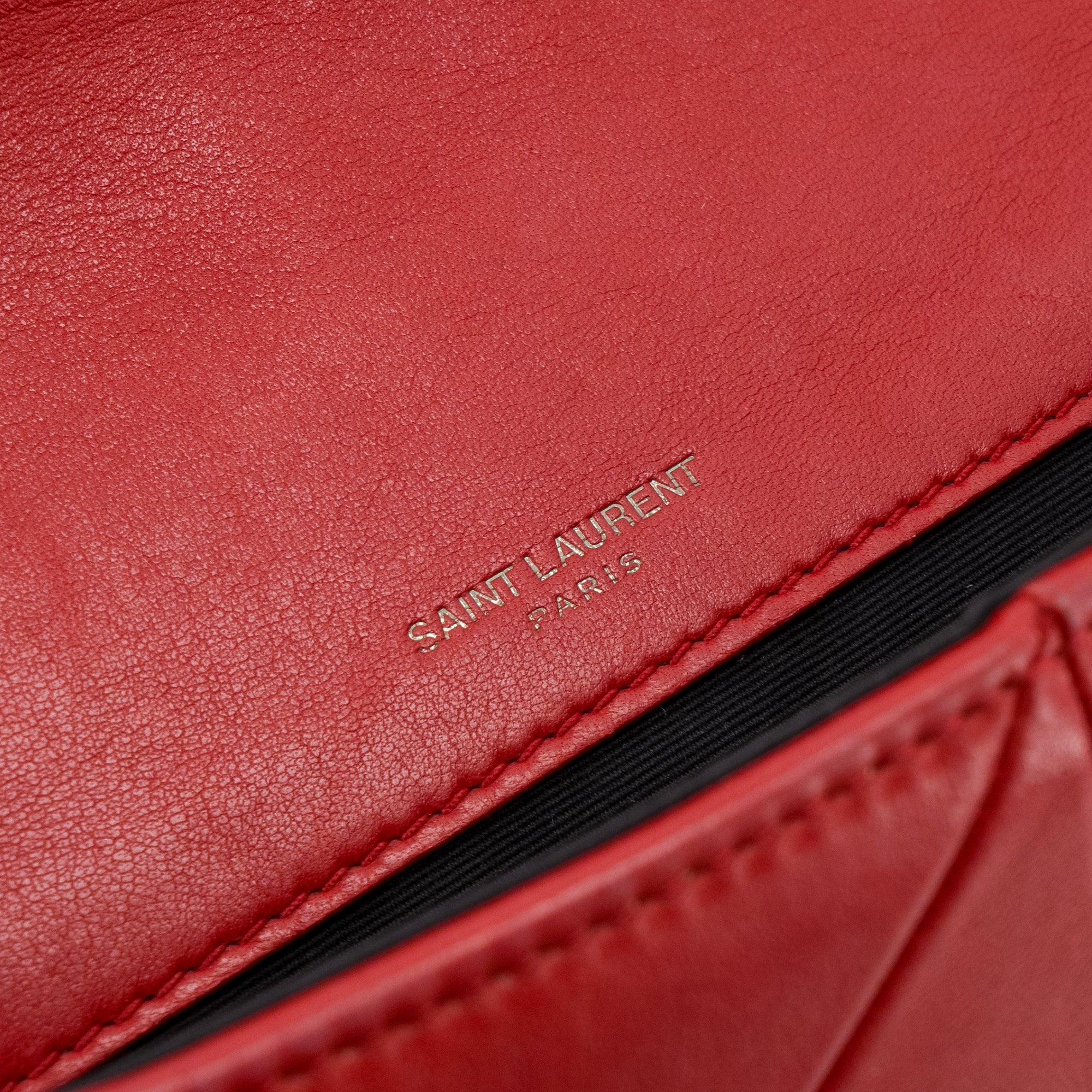 SAINT LAURENT - Sac à bandoulière Jamie medium Saint Laurent en cuir rouge