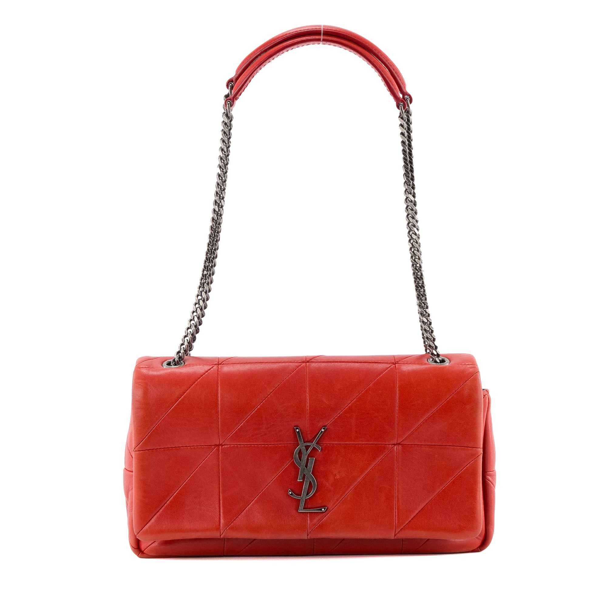 SAINT LAURENT - Sac à bandoulière Jamie medium Saint Laurent en cuir rouge