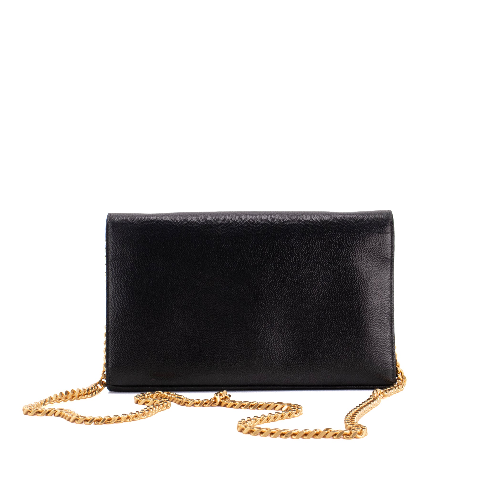 SAINT LAURENT - Sac à bandoulière Kate medium Saint Laurent en cuir grainé noir