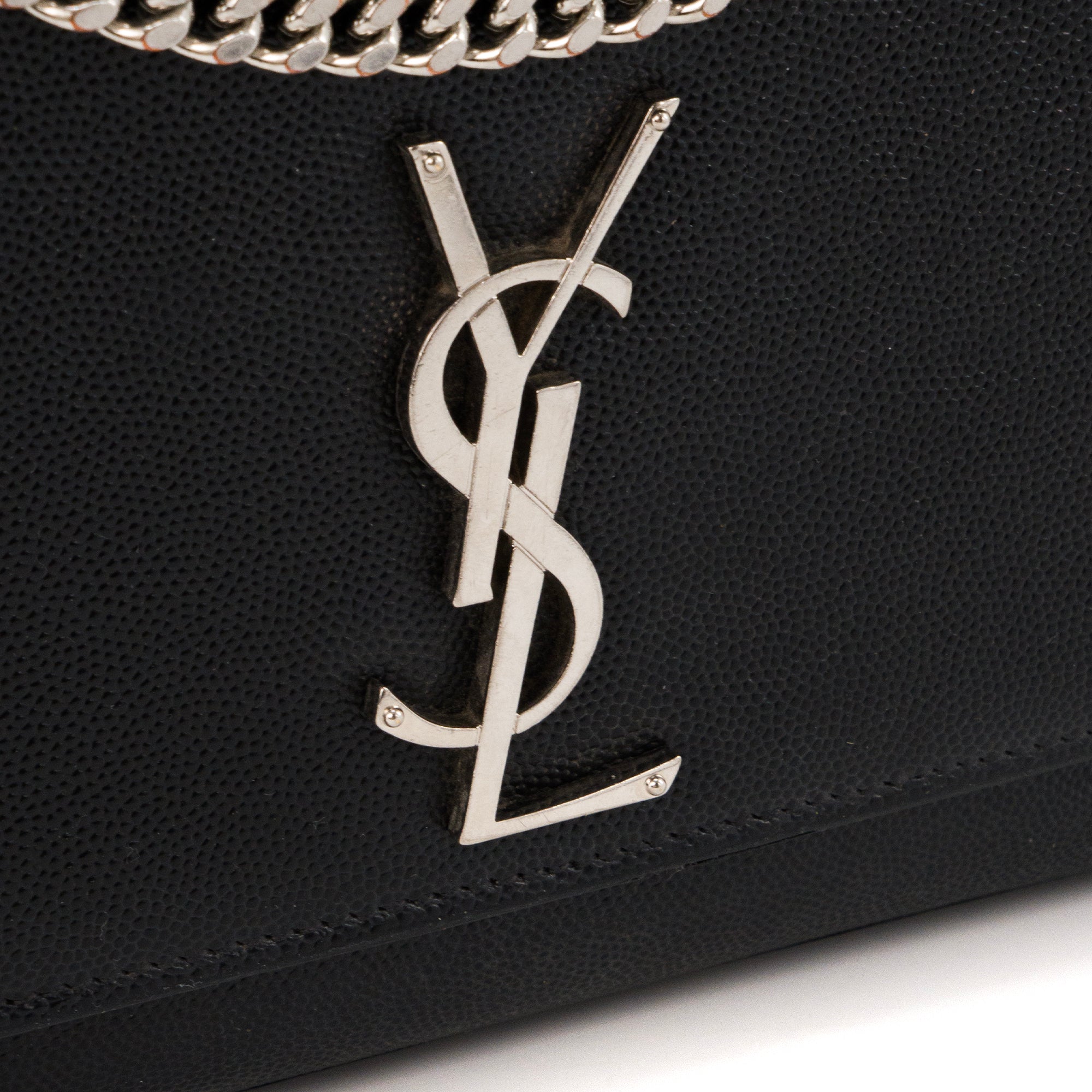 SAINT LAURENT - Sac à bandoulière Kate Saint Laurent en cuir grainé noir