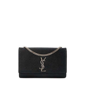 SAINT LAURENT - Sac à bandoulière Kate Saint Laurent en cuir grainé noir