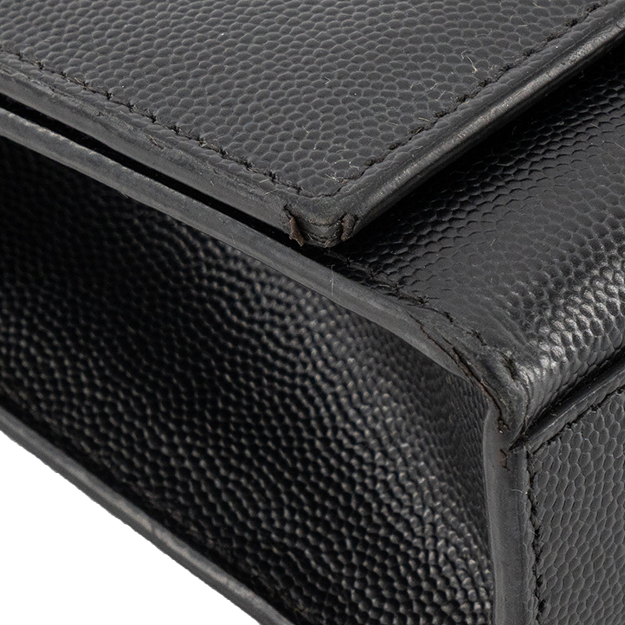 SAINT LAURENT - Sac à bandoulière Kate Saint Laurent en cuir grainé noir