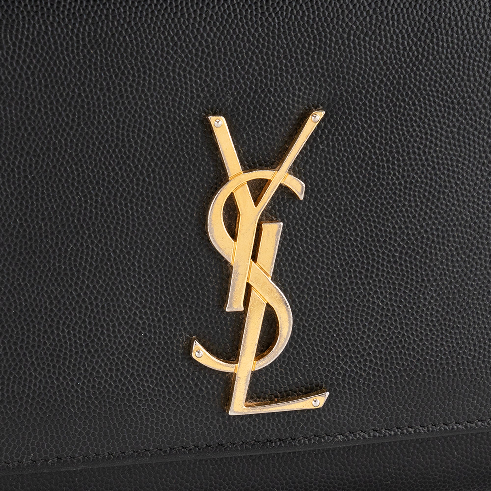 SAINT LAURENT - Sac à bandoulière Kate Saint Laurent en cuir grainé noir