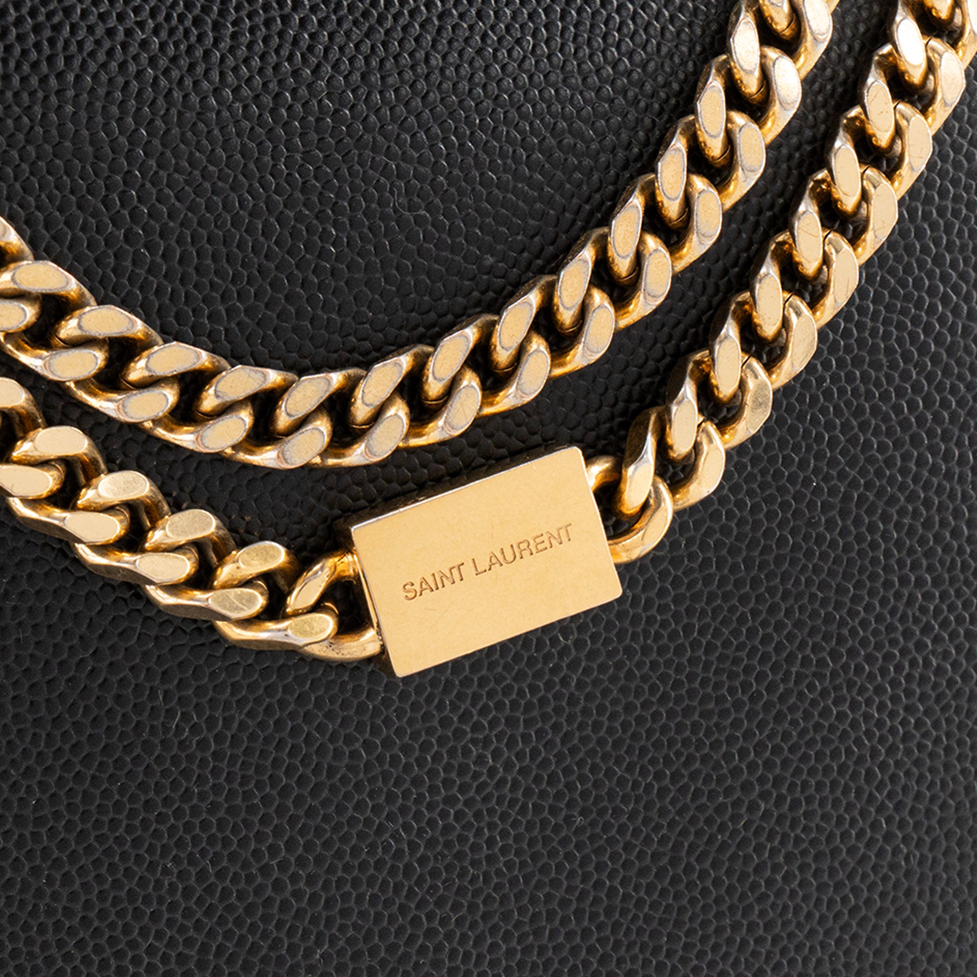 SAINT LAURENT - Sac à bandoulière Kate Saint Laurent en cuir grainé noir