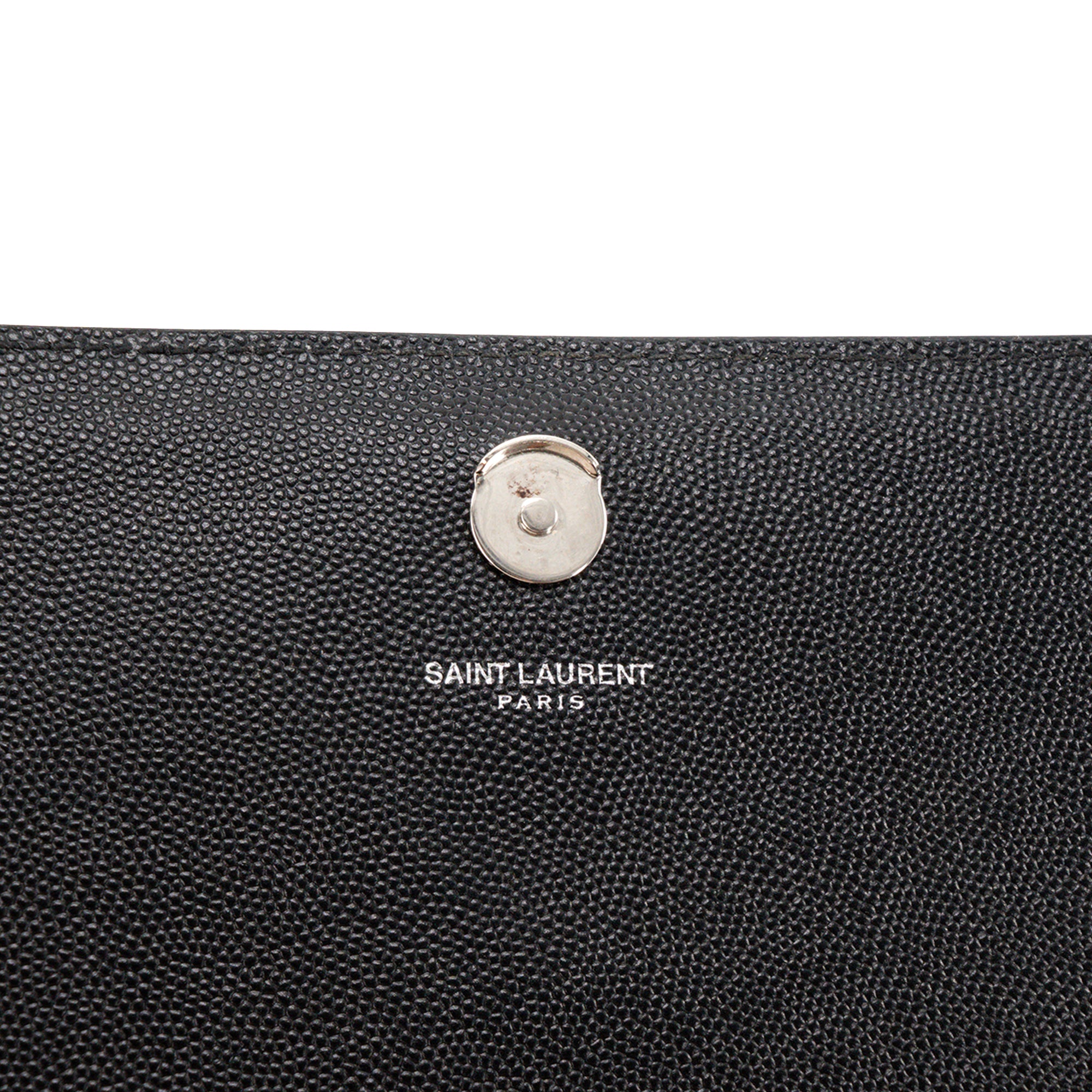 SAINT LAURENT - Sac a bandoulière Kate Saint Laurent en cuir grainé noir