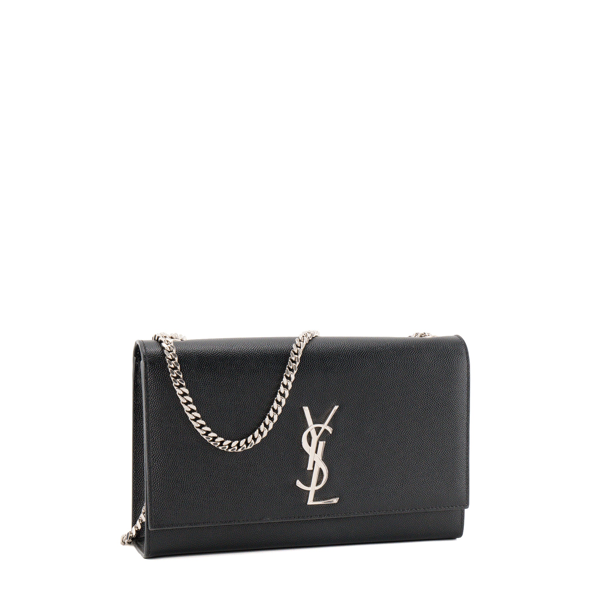 SAINT LAURENT - Sac a bandoulière Kate Saint Laurent en cuir grainé noir