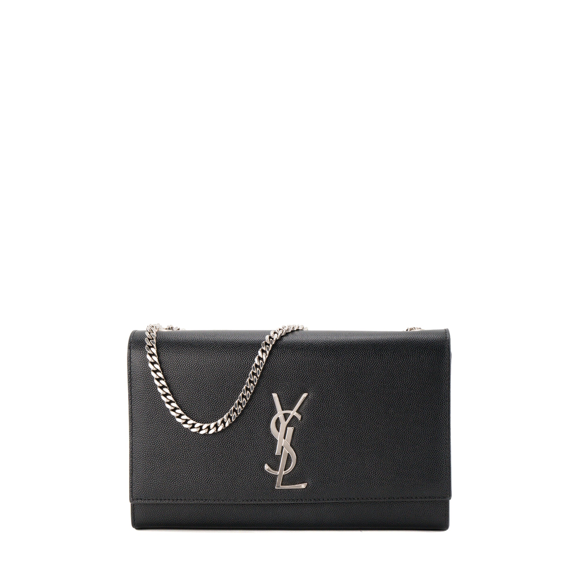 SAINT LAURENT - Sac a bandoulière Kate Saint Laurent en cuir grainé noir