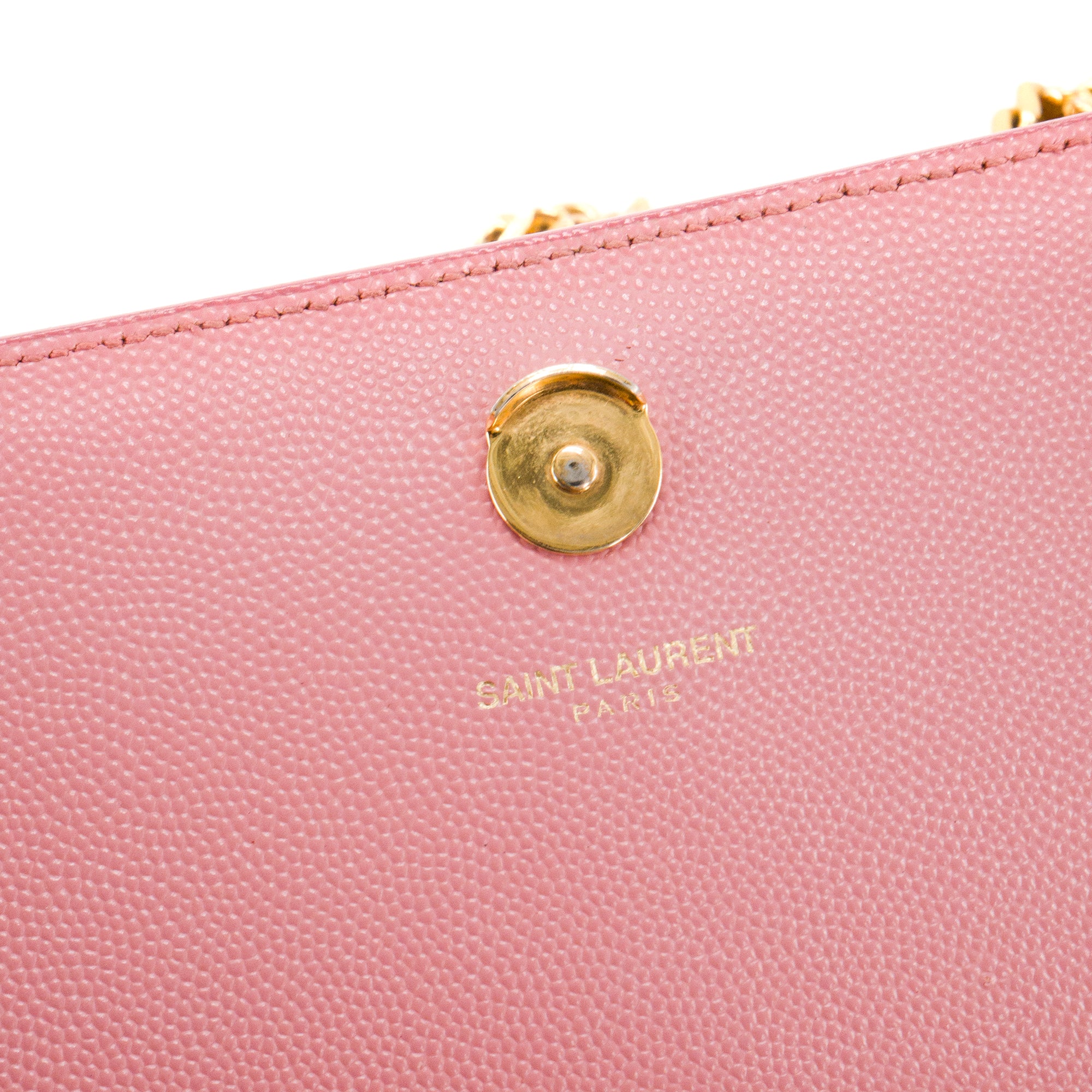SAINT LAURENT - Sac à bandoulière Kate Saint Laurent en cuir grainé rose
