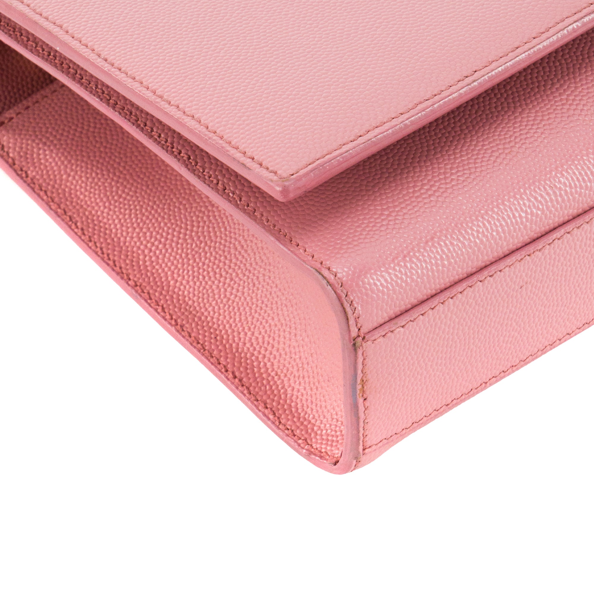 SAINT LAURENT - Sac à bandoulière Kate Saint Laurent en cuir grainé rose