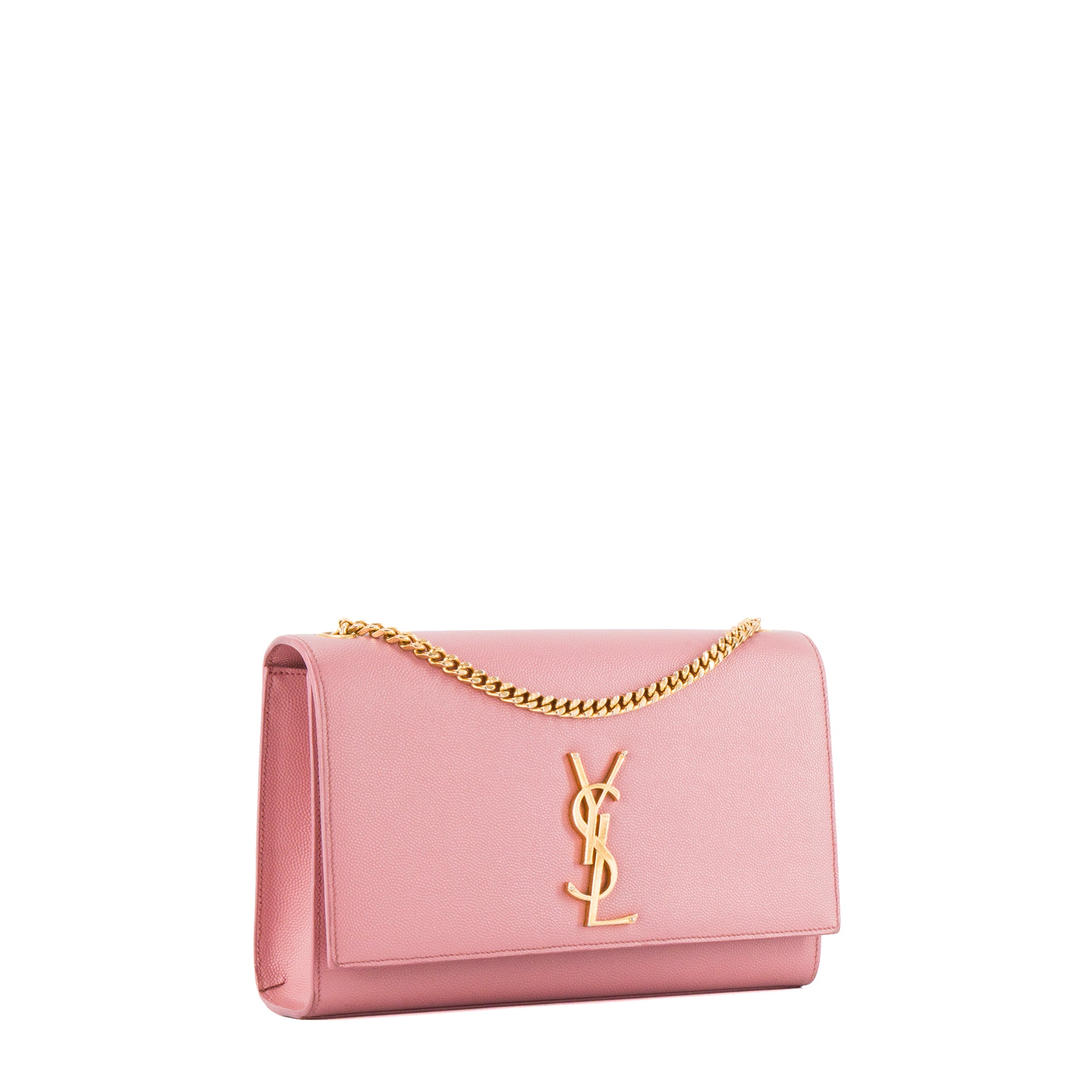 SAINT LAURENT - Sac à bandoulière Kate Saint Laurent en cuir grainé rose