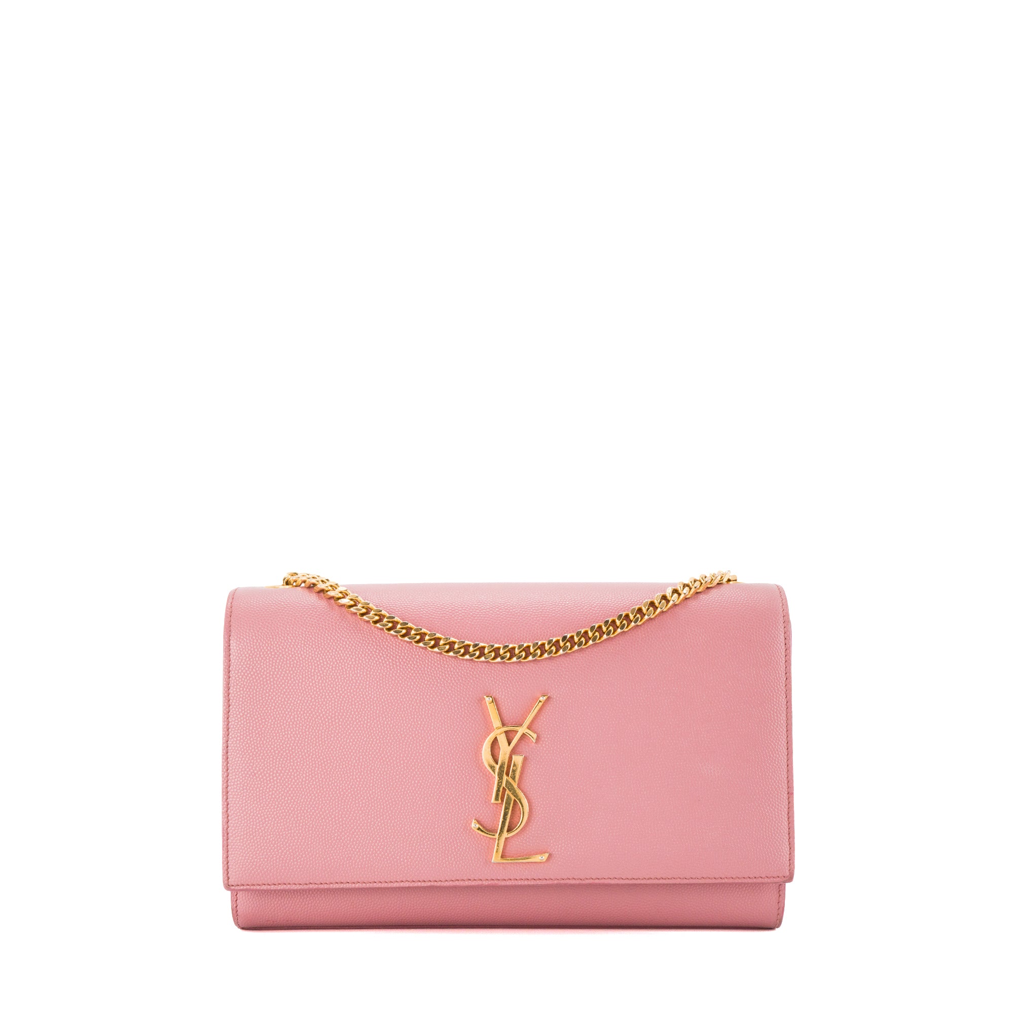 SAINT LAURENT - Sac à bandoulière Kate Saint Laurent en cuir grainé rose