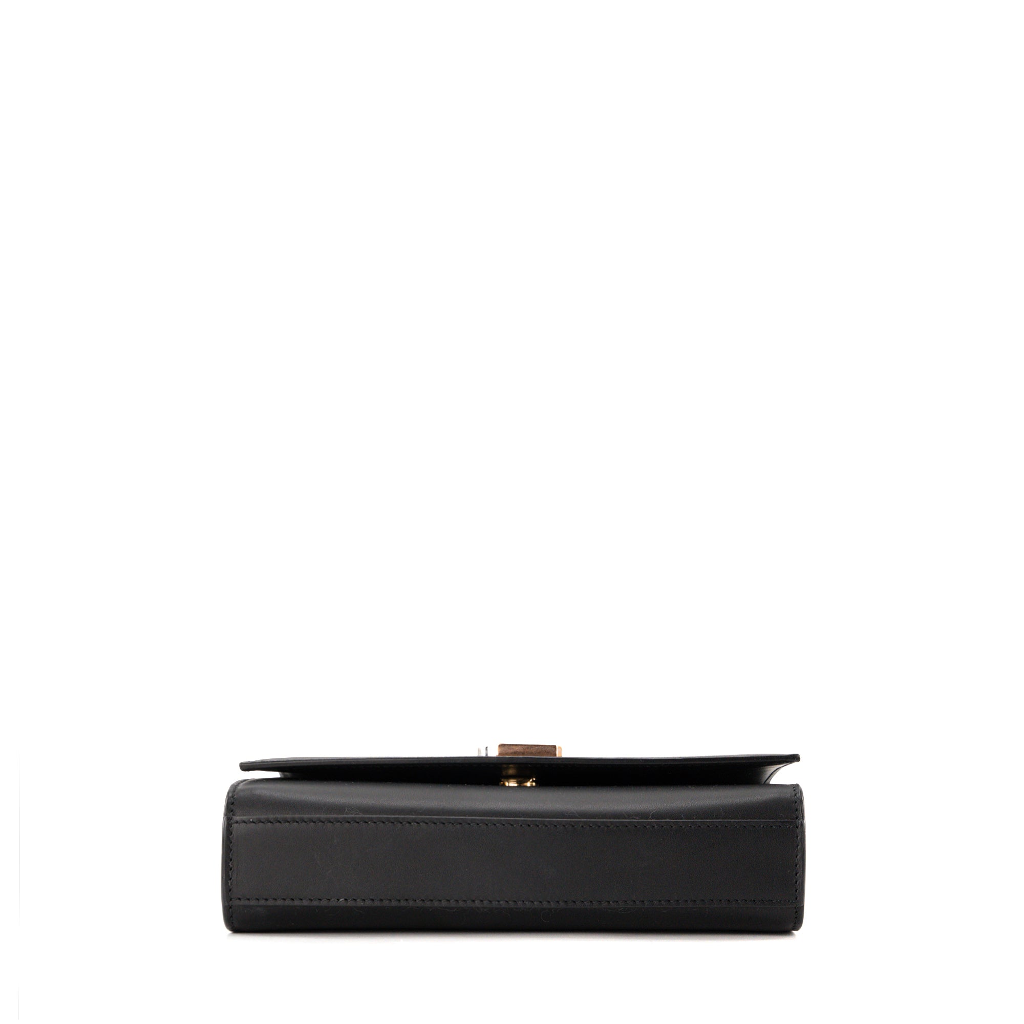 SAINT LAURENT - Sac à bandoulière Kate Saint Laurent en cuir lisse noir et bijouterie tricolore