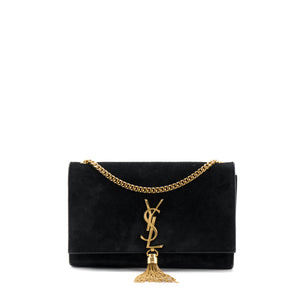 SAINT LAURENT - Sac à bandoulière Kate Tassel Saint Laurent en daim noir