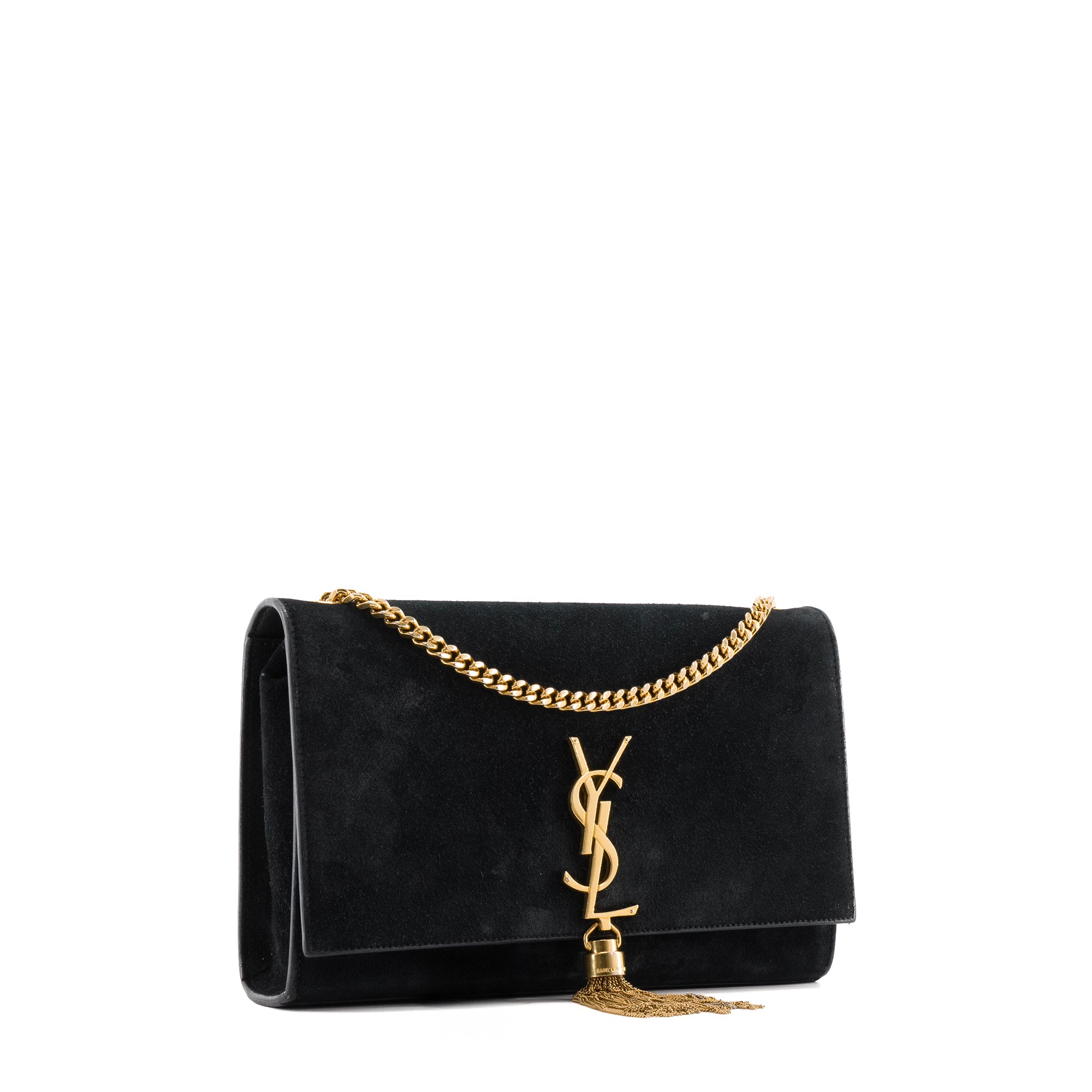 SAINT LAURENT - Sac à bandoulière Kate Tassel Saint Laurent en daim noir