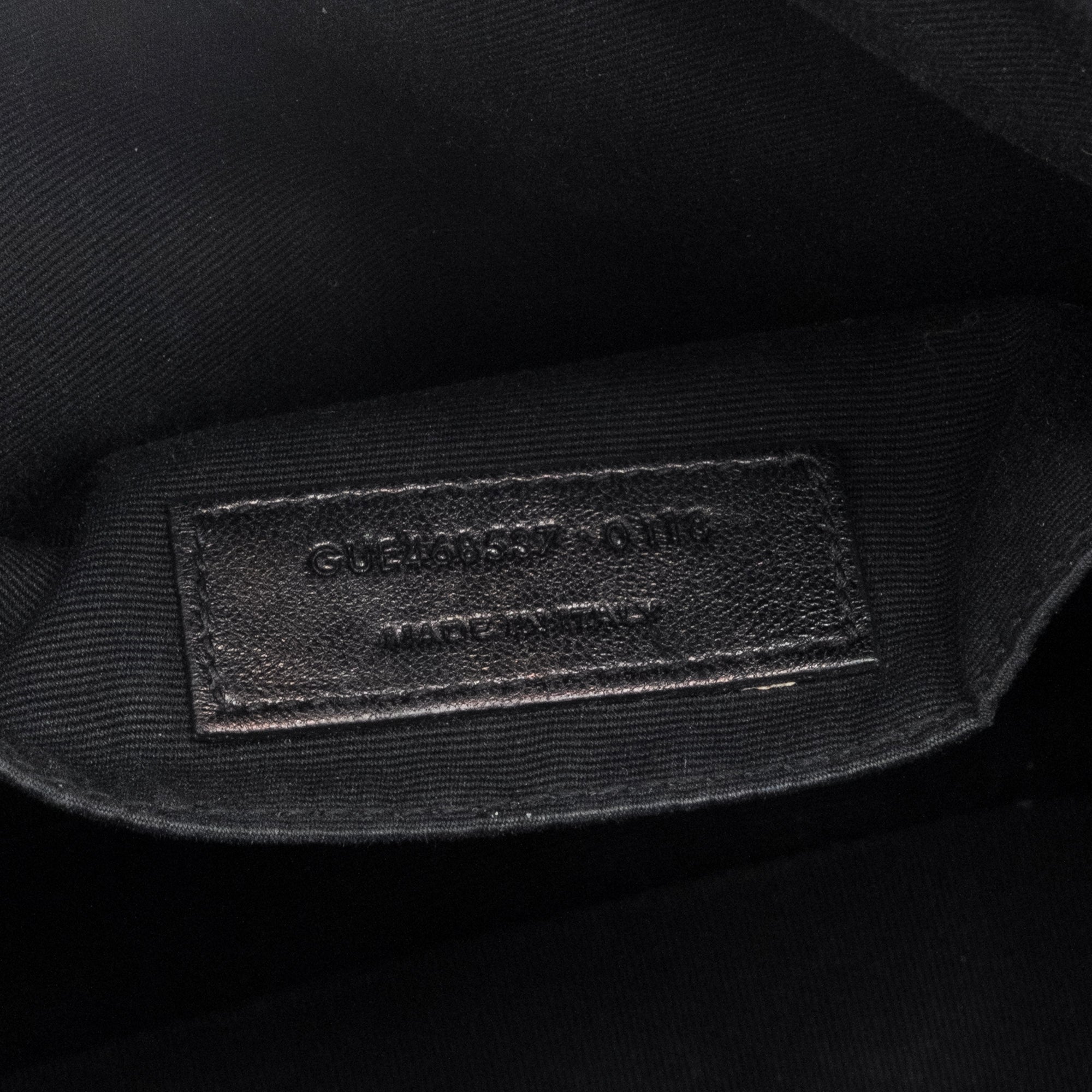 SAINT LAURENT - Sac à bandoulière Lou Saint Laurent en cuir froissé glacé