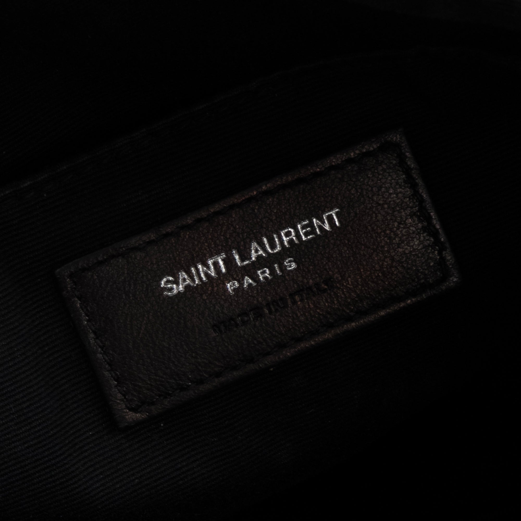 SAINT LAURENT - Sac à bandoulière Lou Saint Laurent en cuir froissé glacé