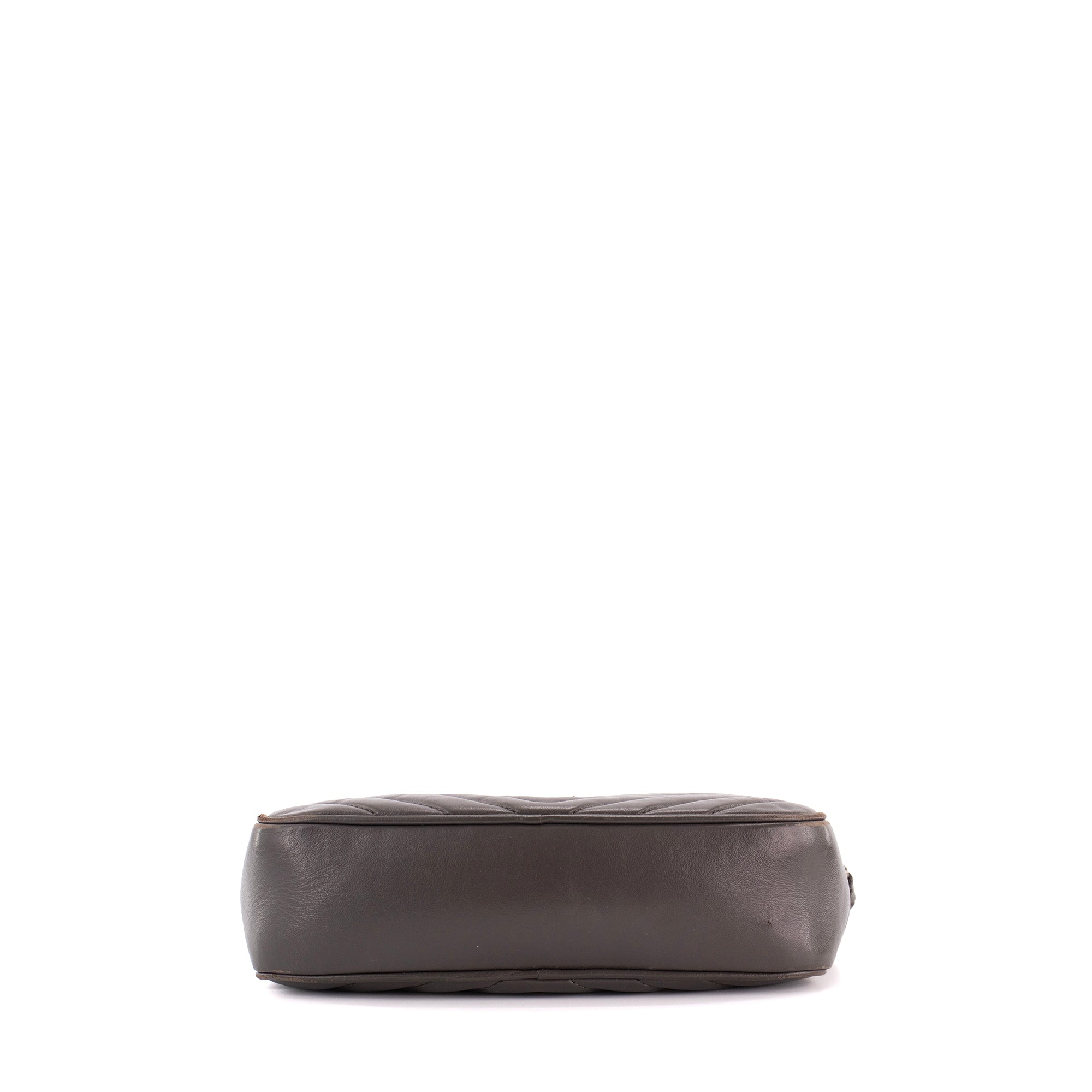 SAINT LAURENT - Sac à bandoulière Lou Saint Laurent en cuir gris