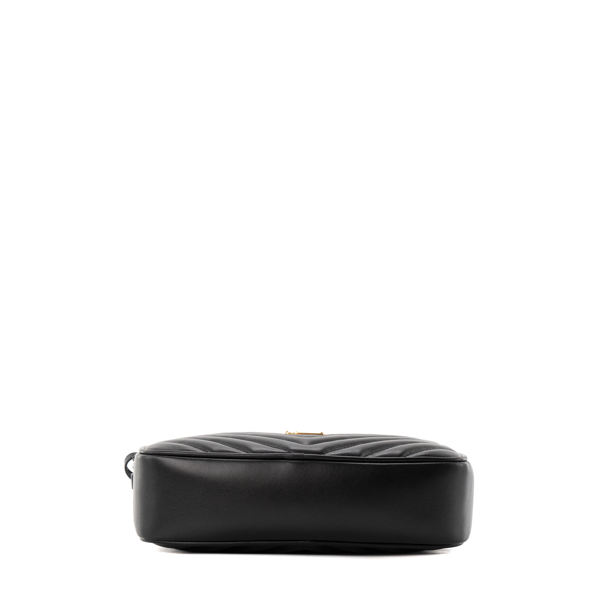 SAINT LAURENT - Sac à bandoulière Lou Saint Laurent en cuir lisse noir