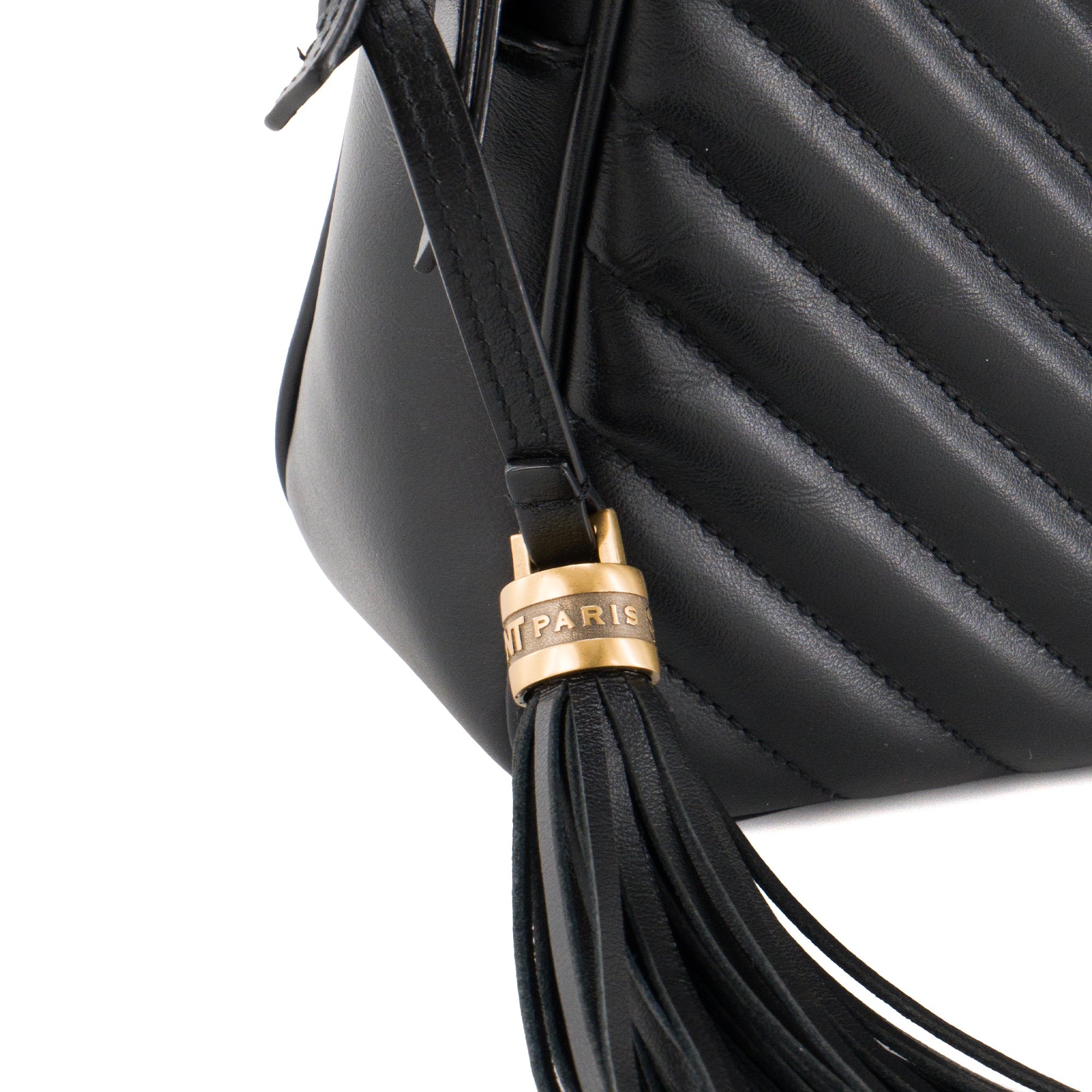 SAINT LAURENT - Sac à bandoulière Lou Saint Laurent en cuir noir